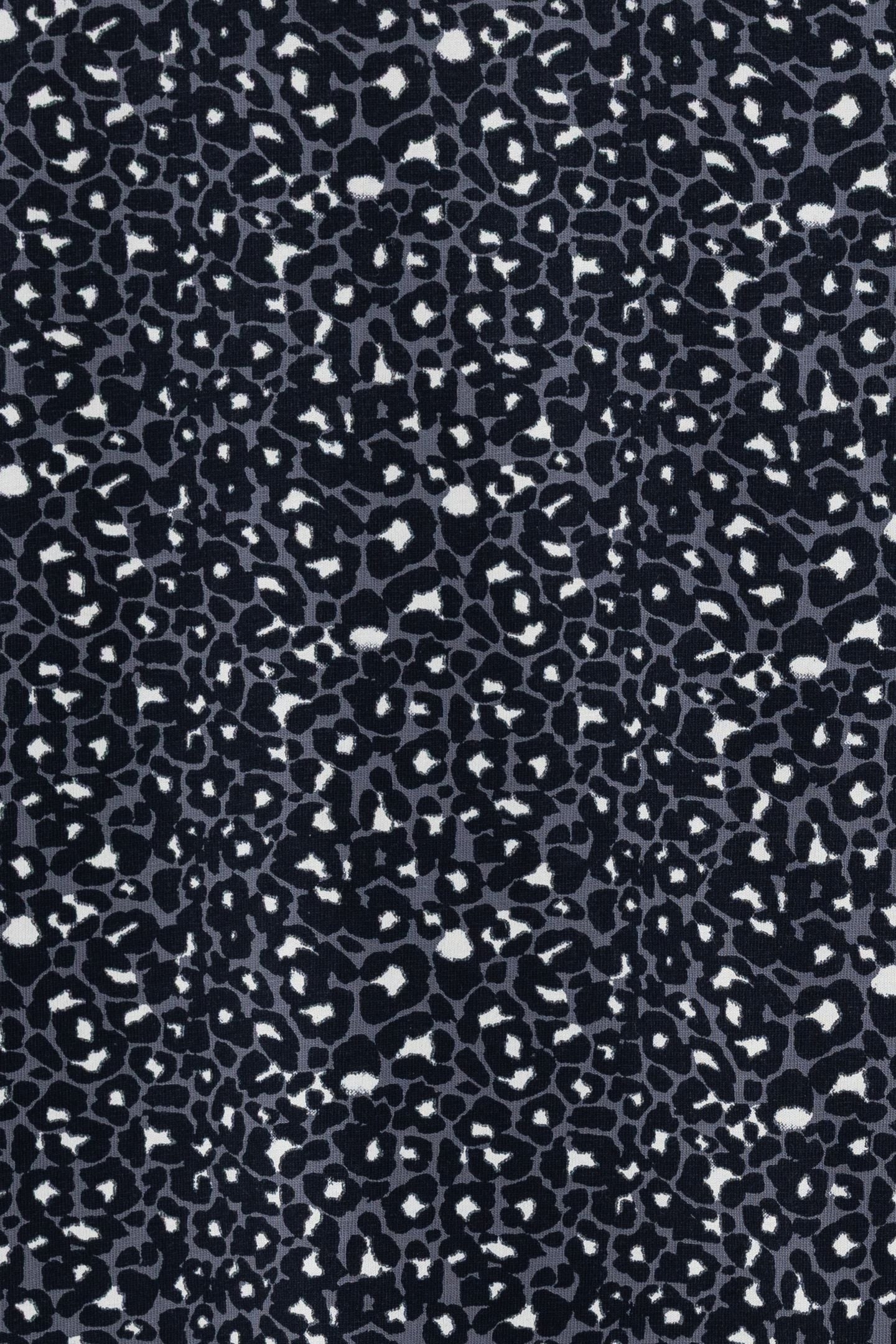 GREY CREW NECK T-SHIRT WITH LEOPARD PRINT 6