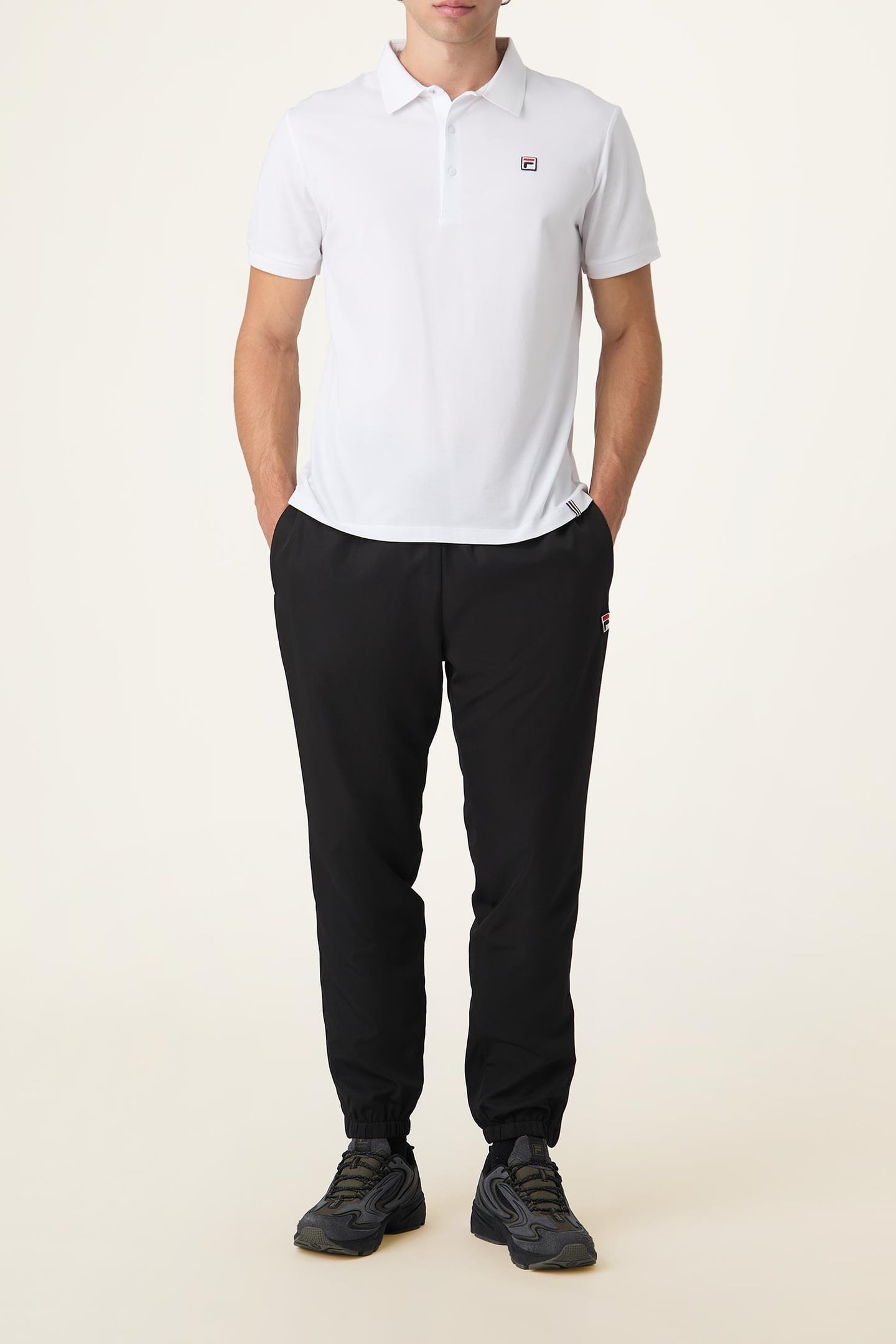 SAN SIRO REGULAR WOVEN TRACK PANTS BLACK 2