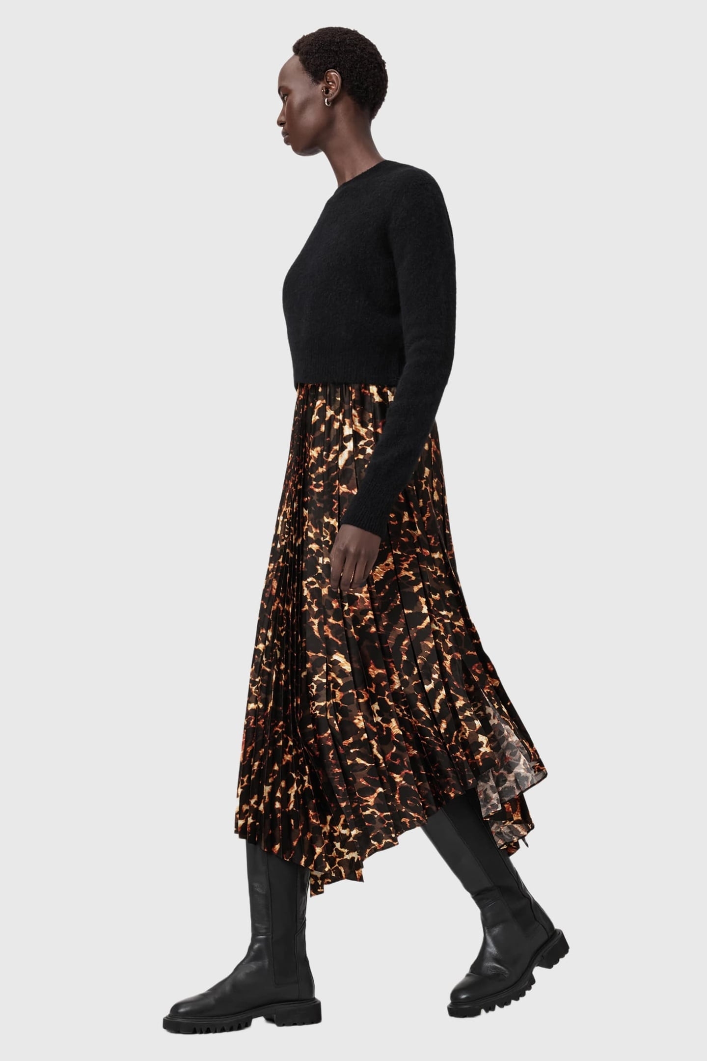 JAX PARDUS DRESS BLACK/BITTER BROWN 7