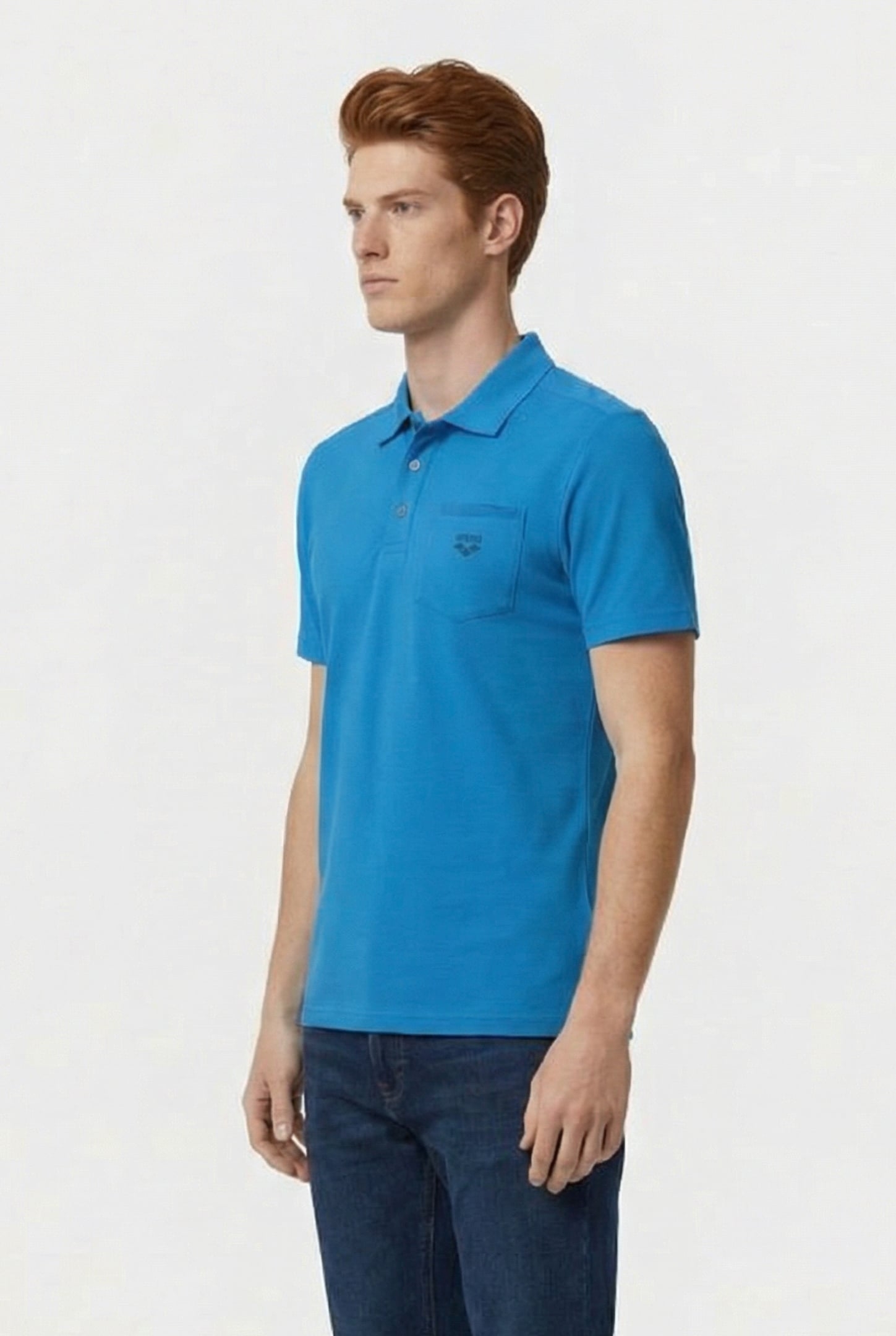 MEN'S POLOSHIRT POCKET SOLID BLUE LAKE 3