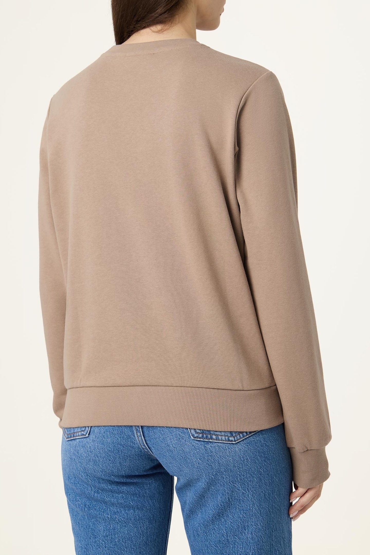 LIERNA REGULAR CREWNECK SWEATSHIRT TAUPE GRAY 3