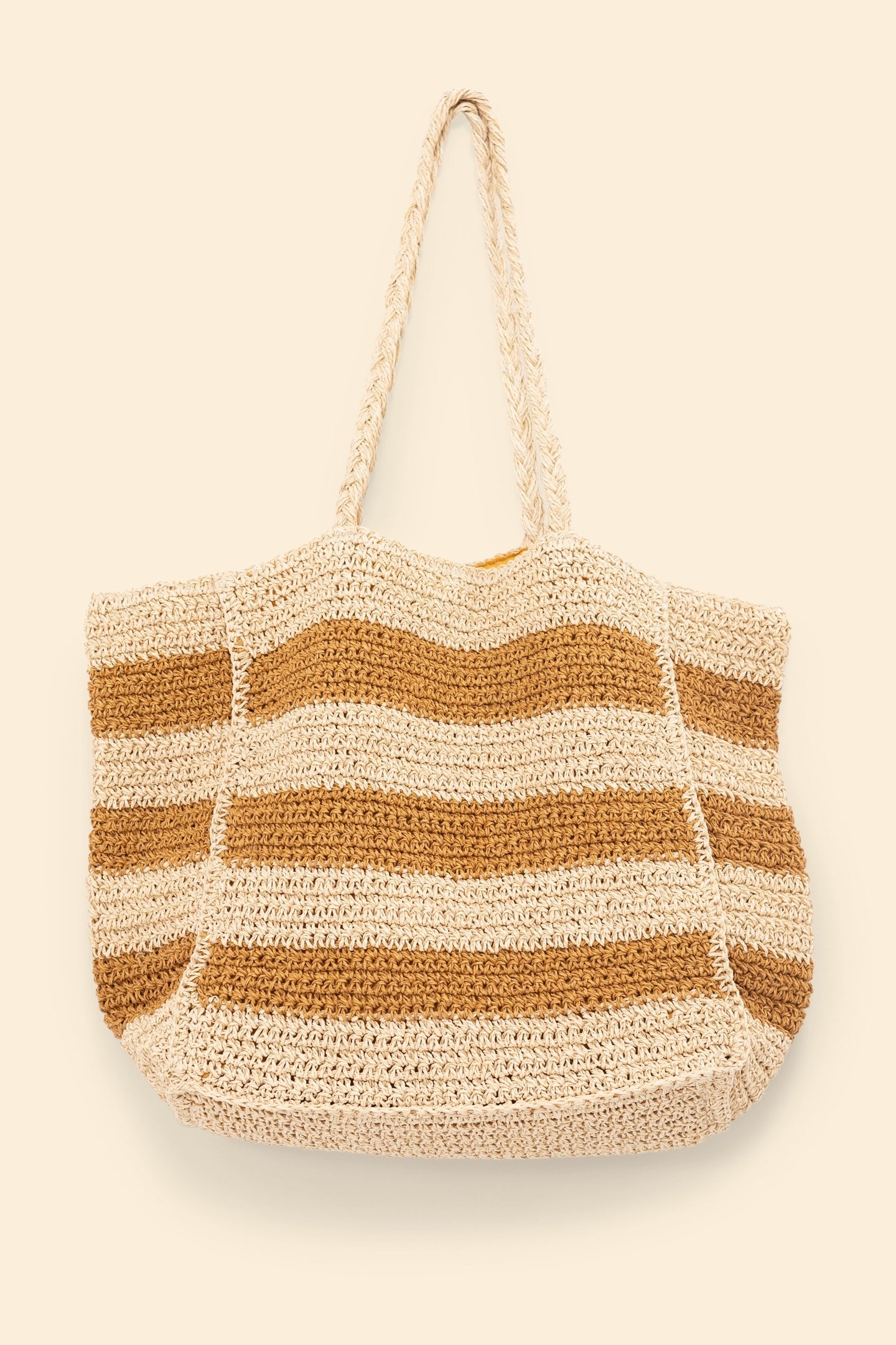 PALM STRIPED THE BAG OCHRE 2