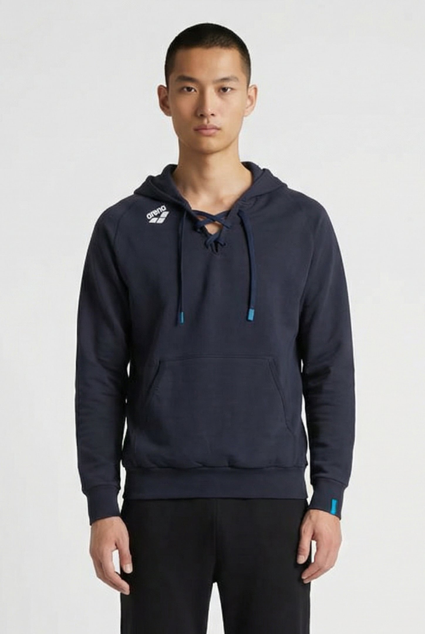UNISEX TEAM HOODED SWEAT LACED NAVY-LACE 1