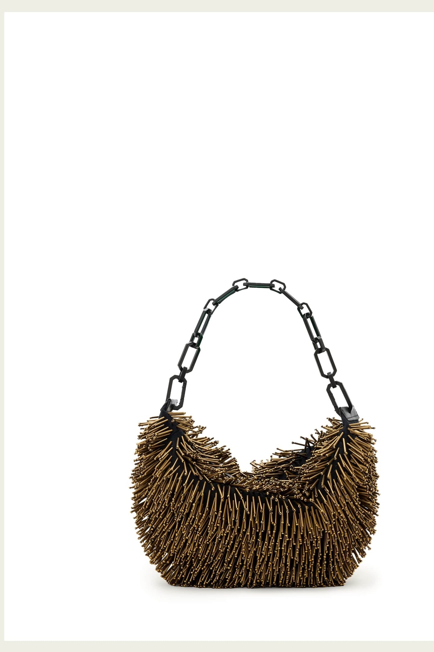 MADEA CHAIN BEAD BAG WARM BRASS/BLACK 2