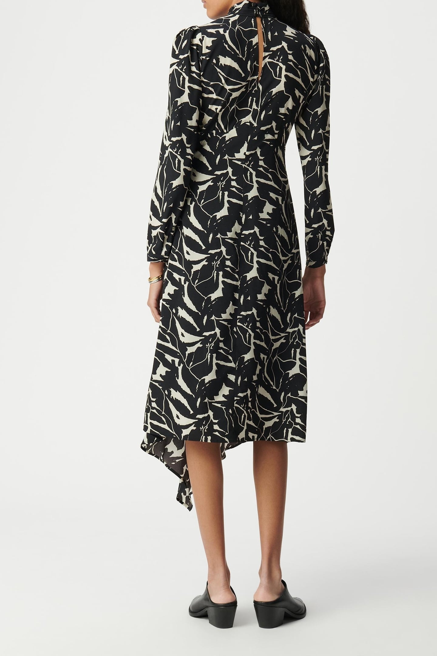 BLACK FLORAL ZEBRA PRINT DRESS 4