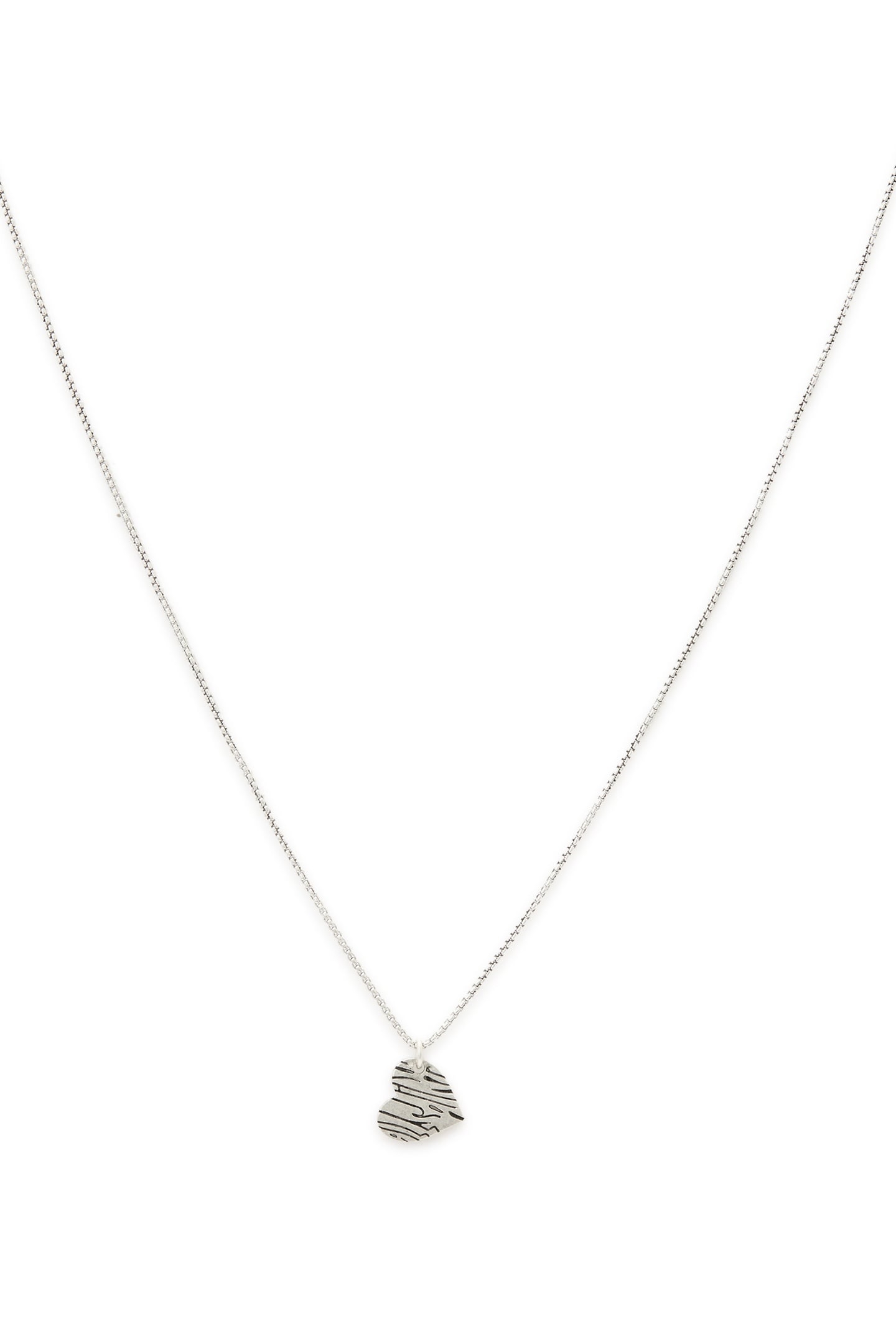 BYRON HEART NECKLACE WARM SILVER 1