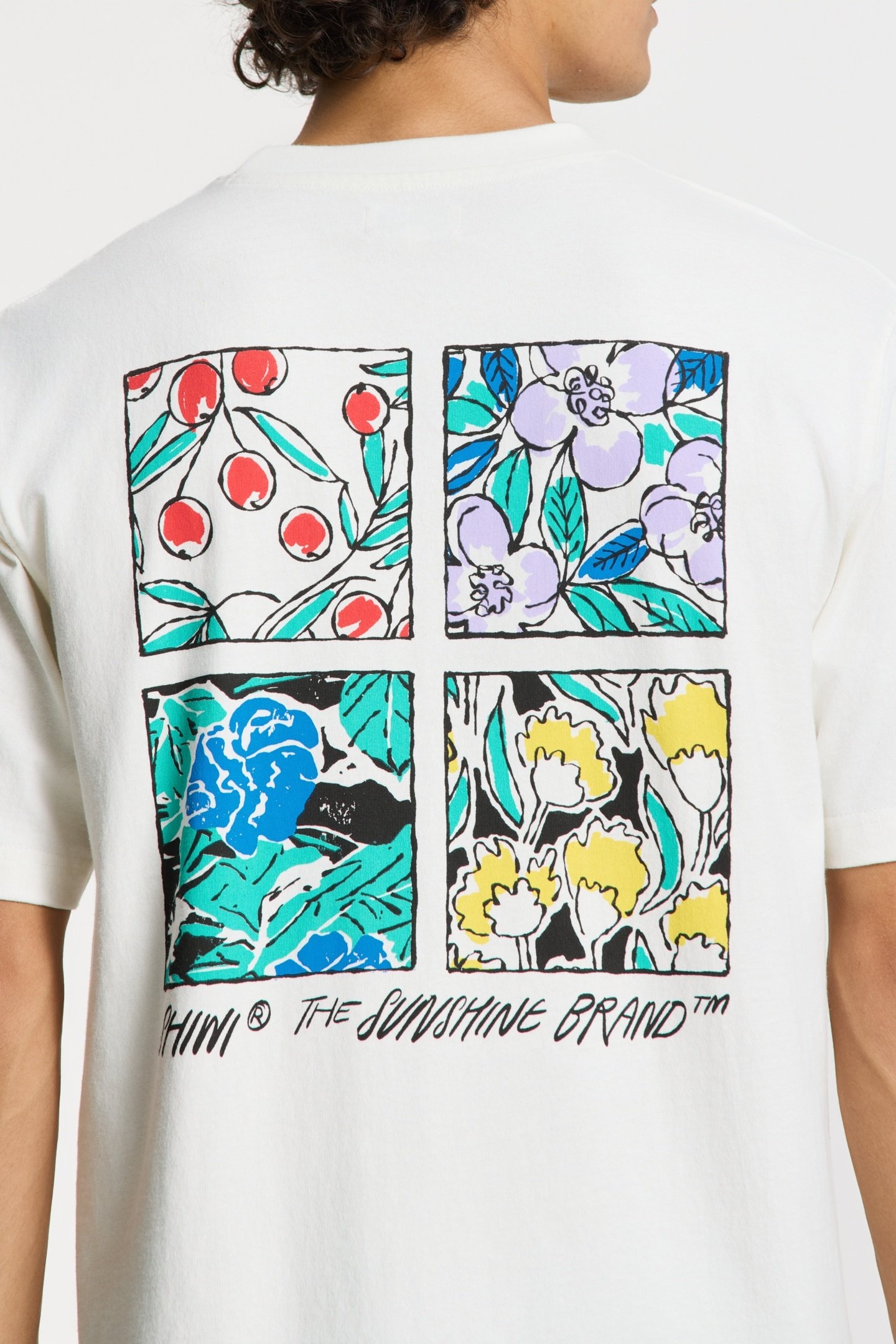FINN RELAXED T-SHIRT SKETCHED FLOWERS WHITE 6