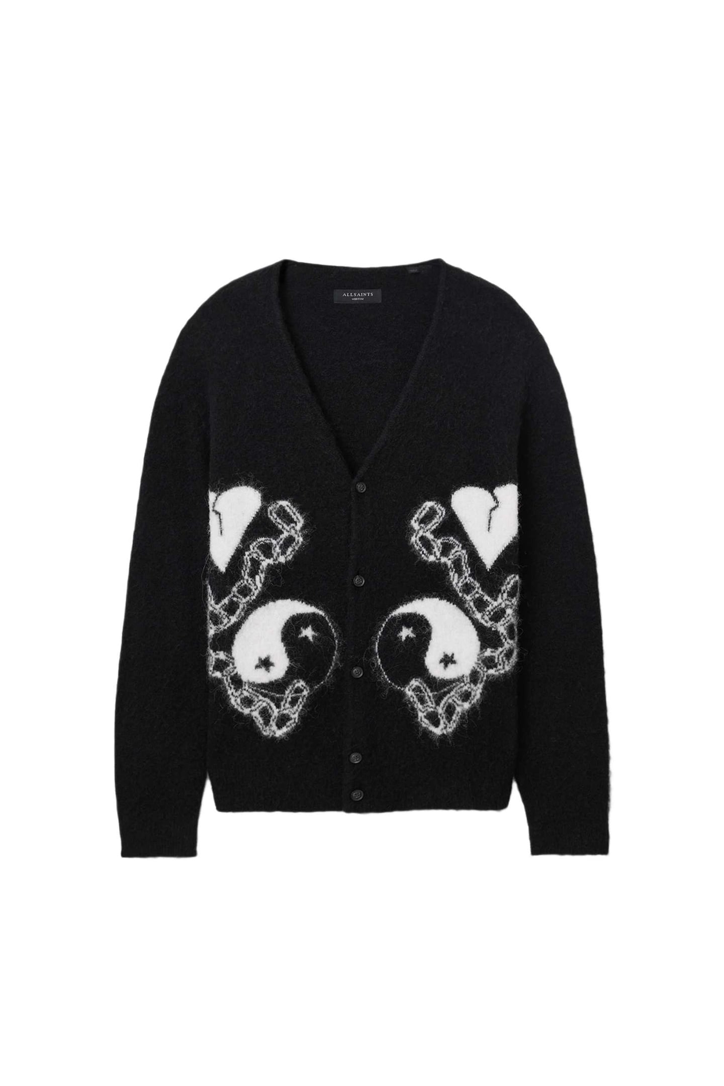 REFLECTION CARDIGAN BLACK/CHALK WHITE 6