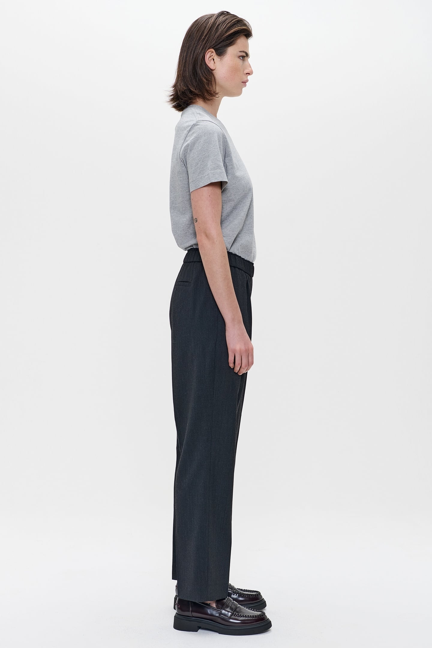 WOOL MIX RELAXED CHINO OFF BLACK 3