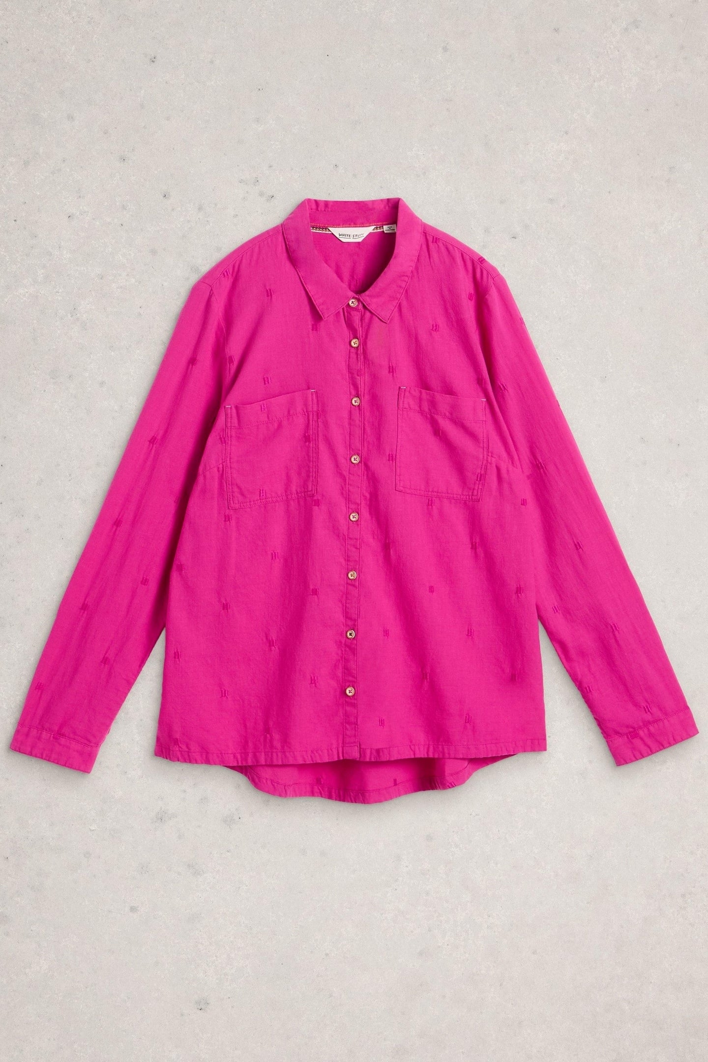 SOPHIE ORGANIC COTTON SHIRT BRIGHT PINK 3