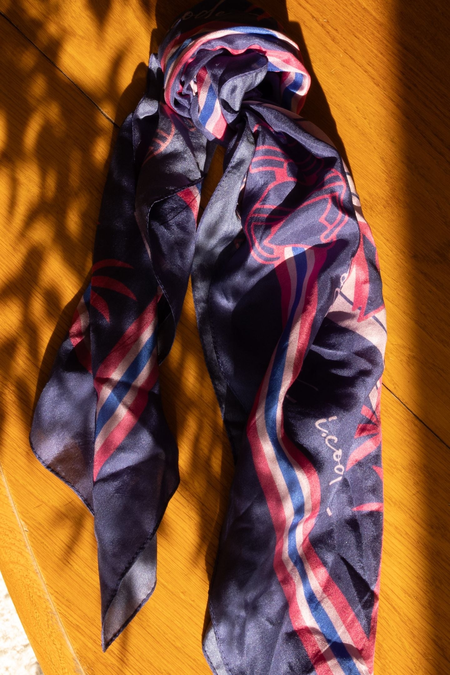 INDIGO SUNSET AND PALM TREE SCARF INDIGO 6