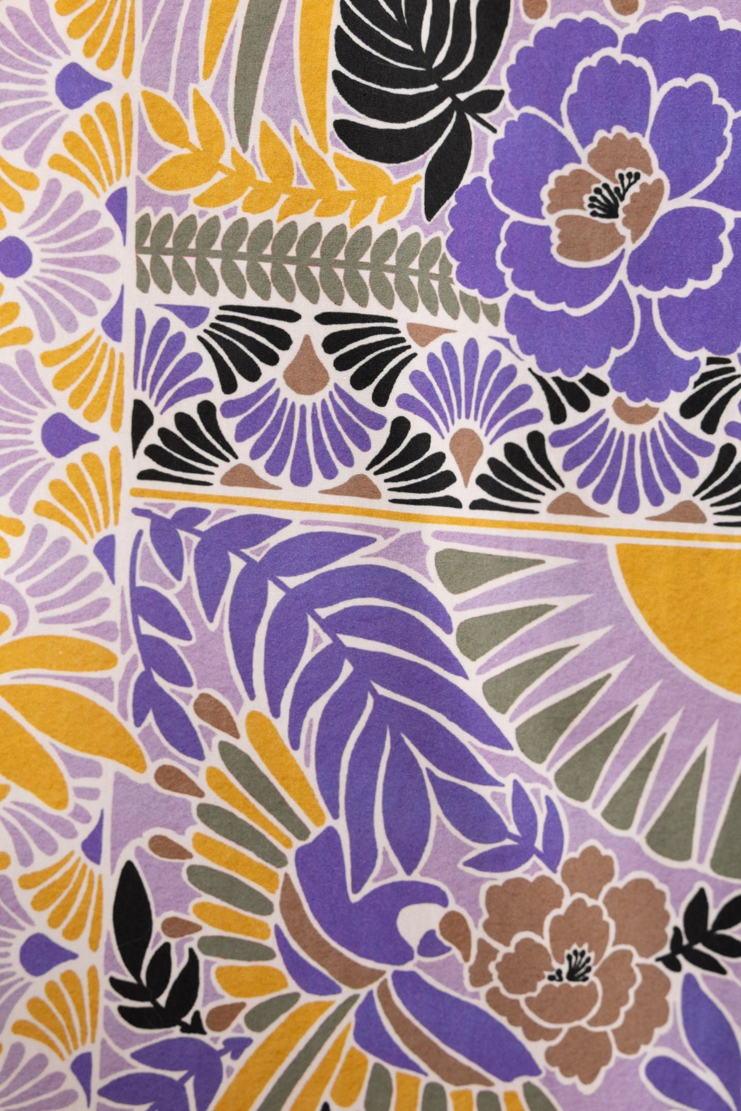 MAUVE WIDE-LEG TROUSERS WITH PARROT PRINT PARMA 4