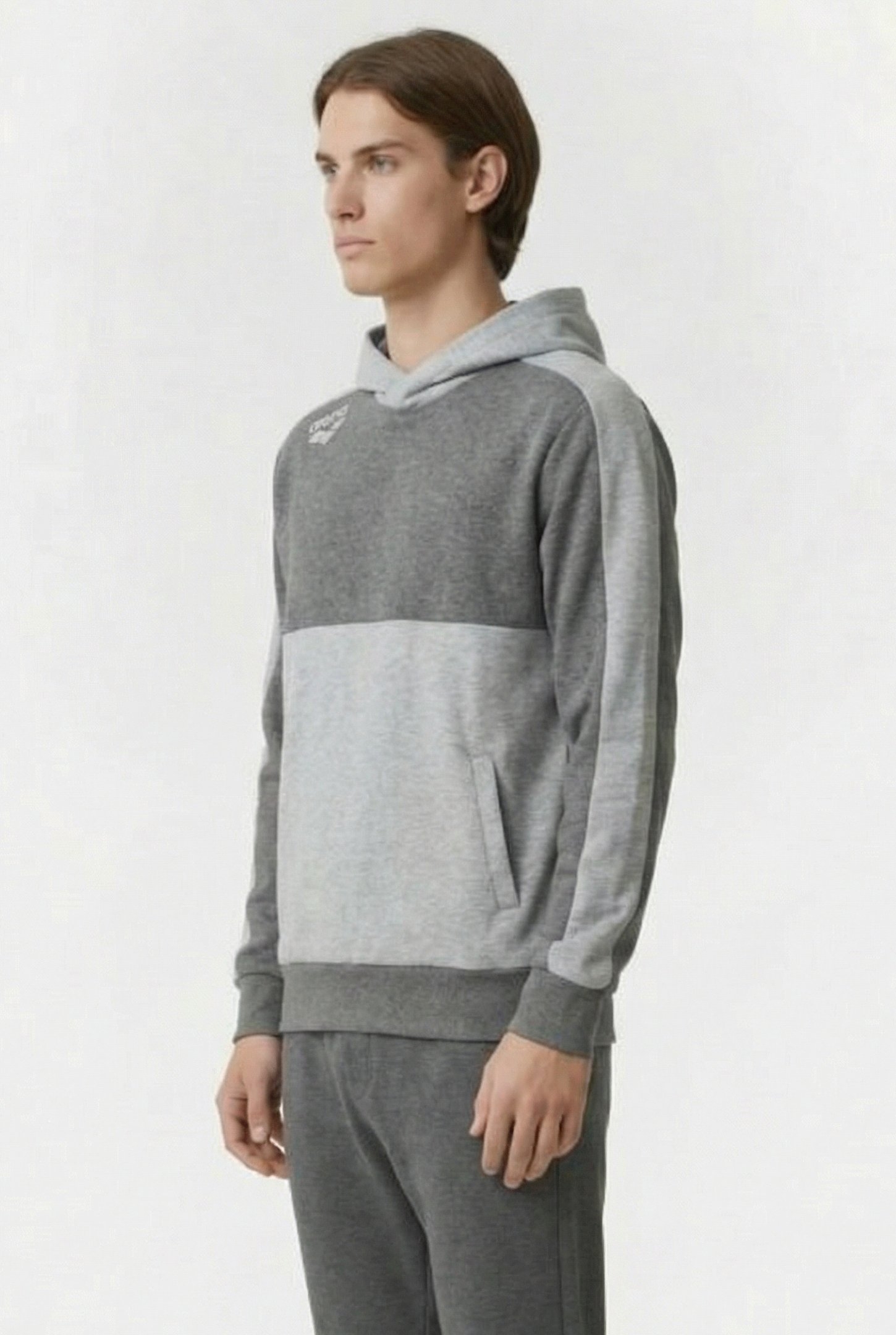 UNISEX TE HOODED SWEAT MEDIUM GREY MELANGE DARK G 6