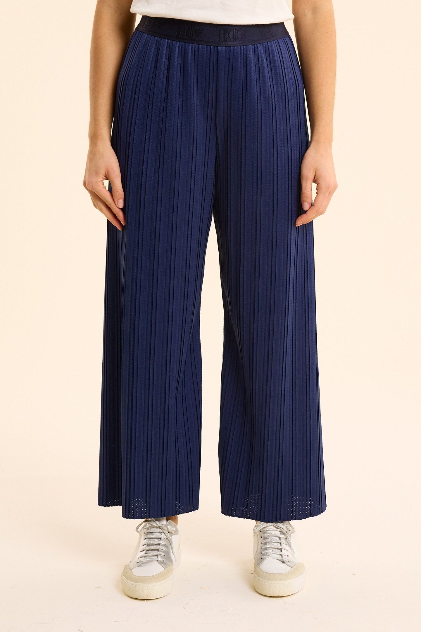 INDIGO PLEATED WIDE-LEG TROUSERS INDIGO 2