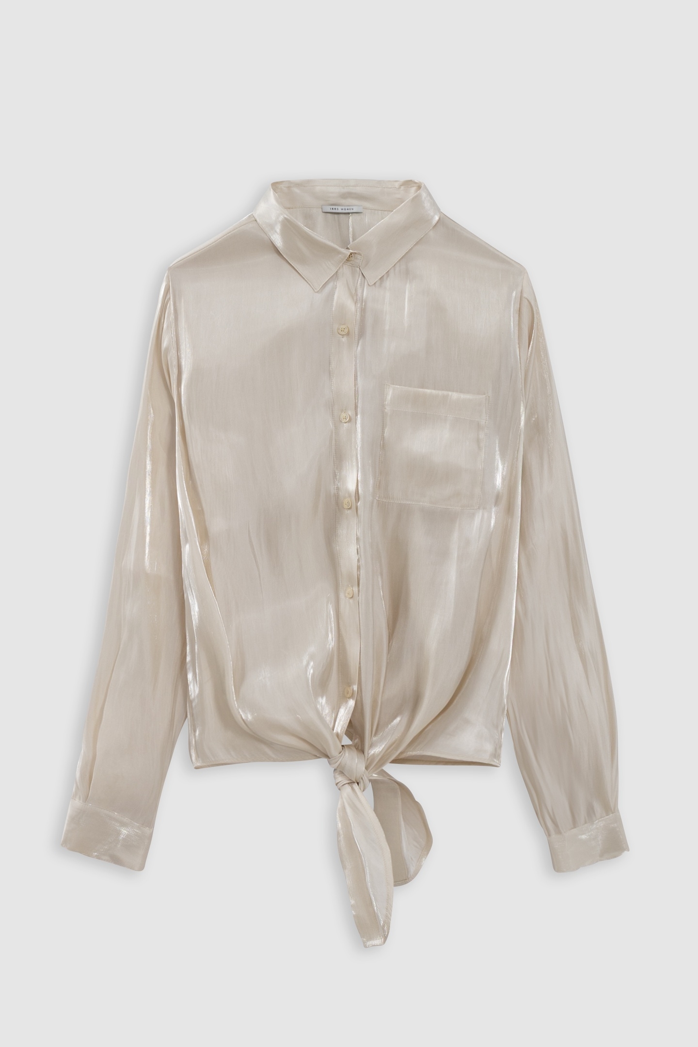 BEIGE GOLD LAMÉ TIE-DYE SHIRT 4
