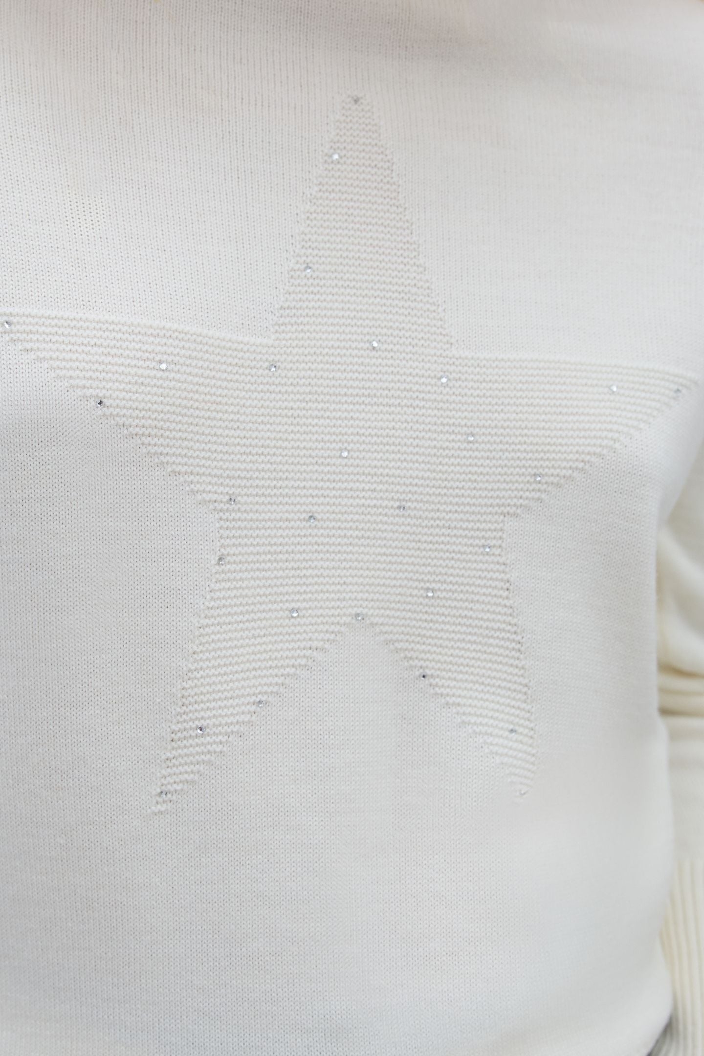 ECRU STAR KNIT SWEATER IKKS X DUVILLARD WOMAN 4