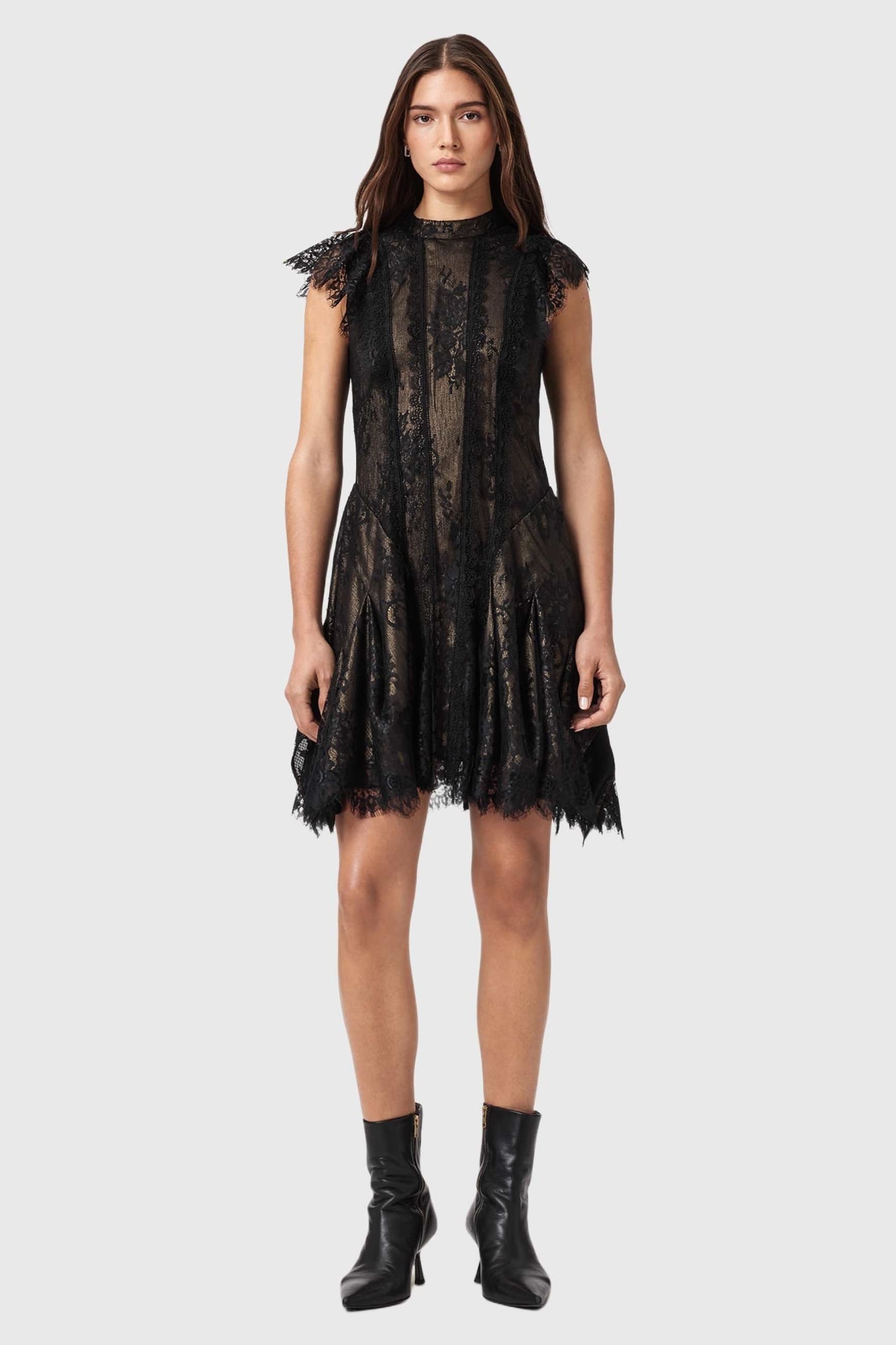 FLEUR DRESS METALLIC GOLD 2