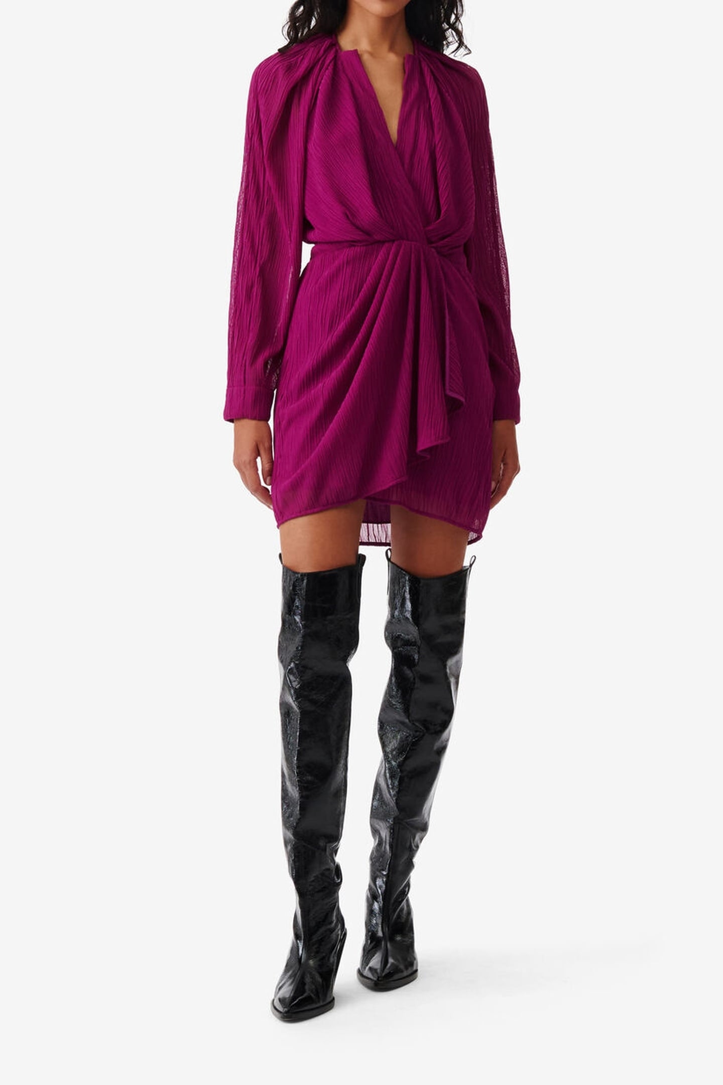 ALVINA DRESS FUSHIA 1