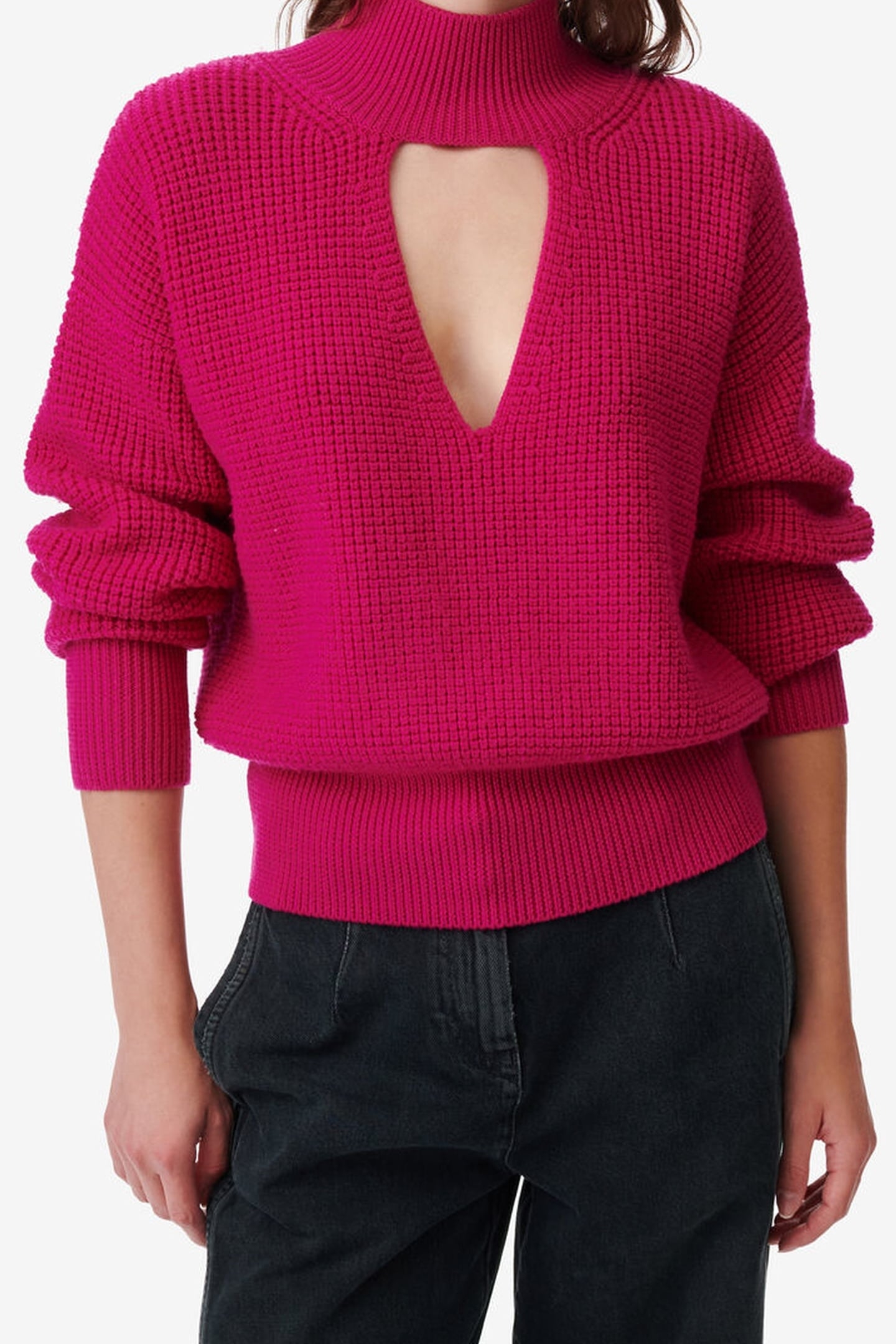 GAID PULLOVER FUSHIA 1