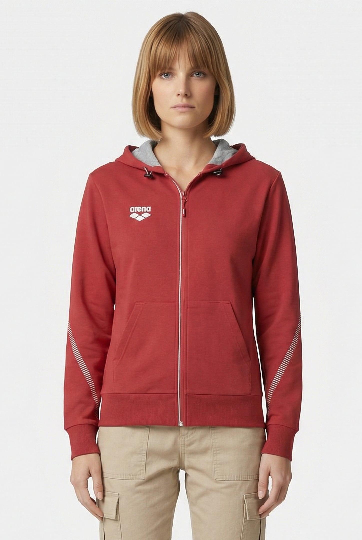 UNISEX TL HOODED JACKET RED 2