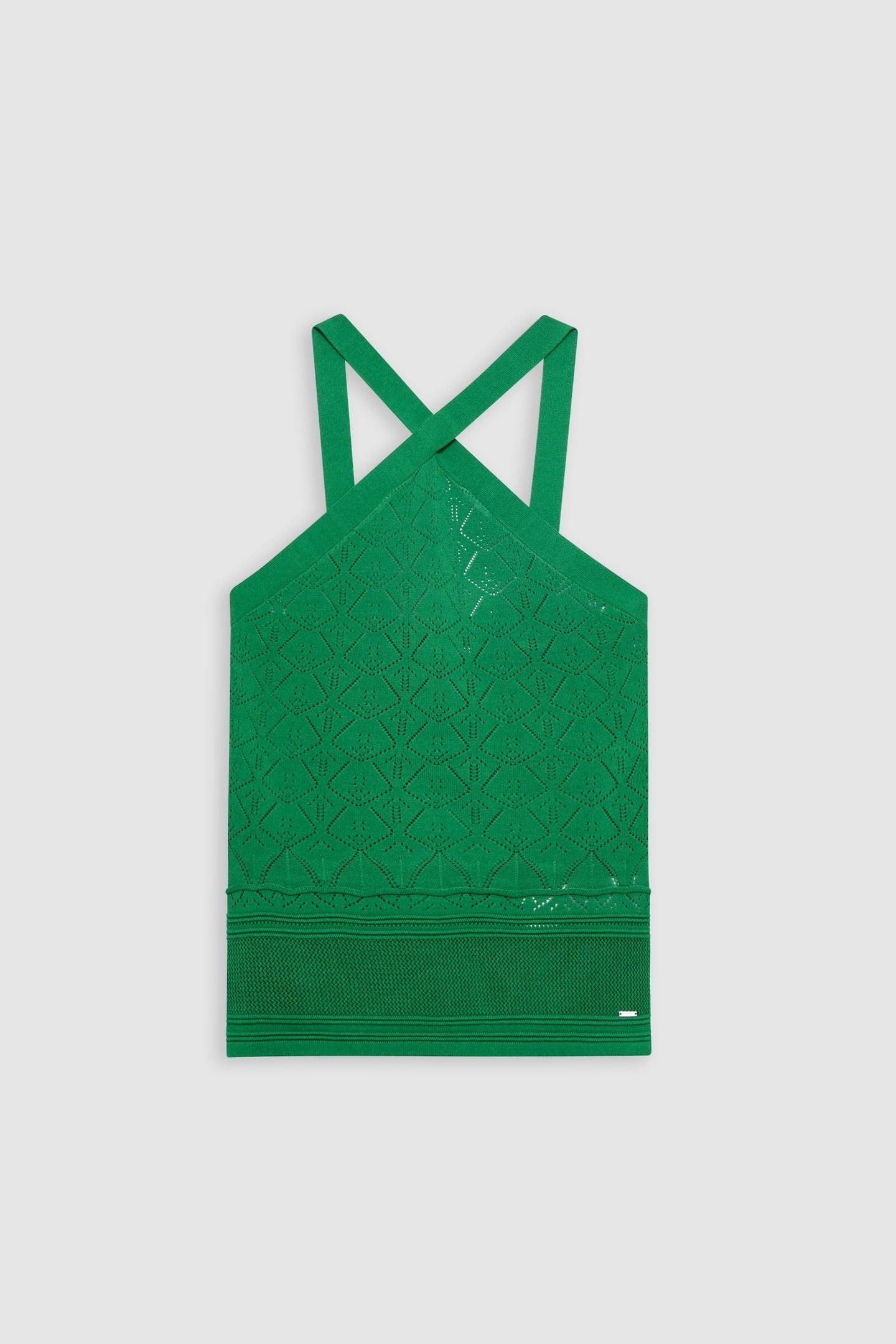 FINE KNIT WRAPOVER-NECK TOP WITH STRAPS 4