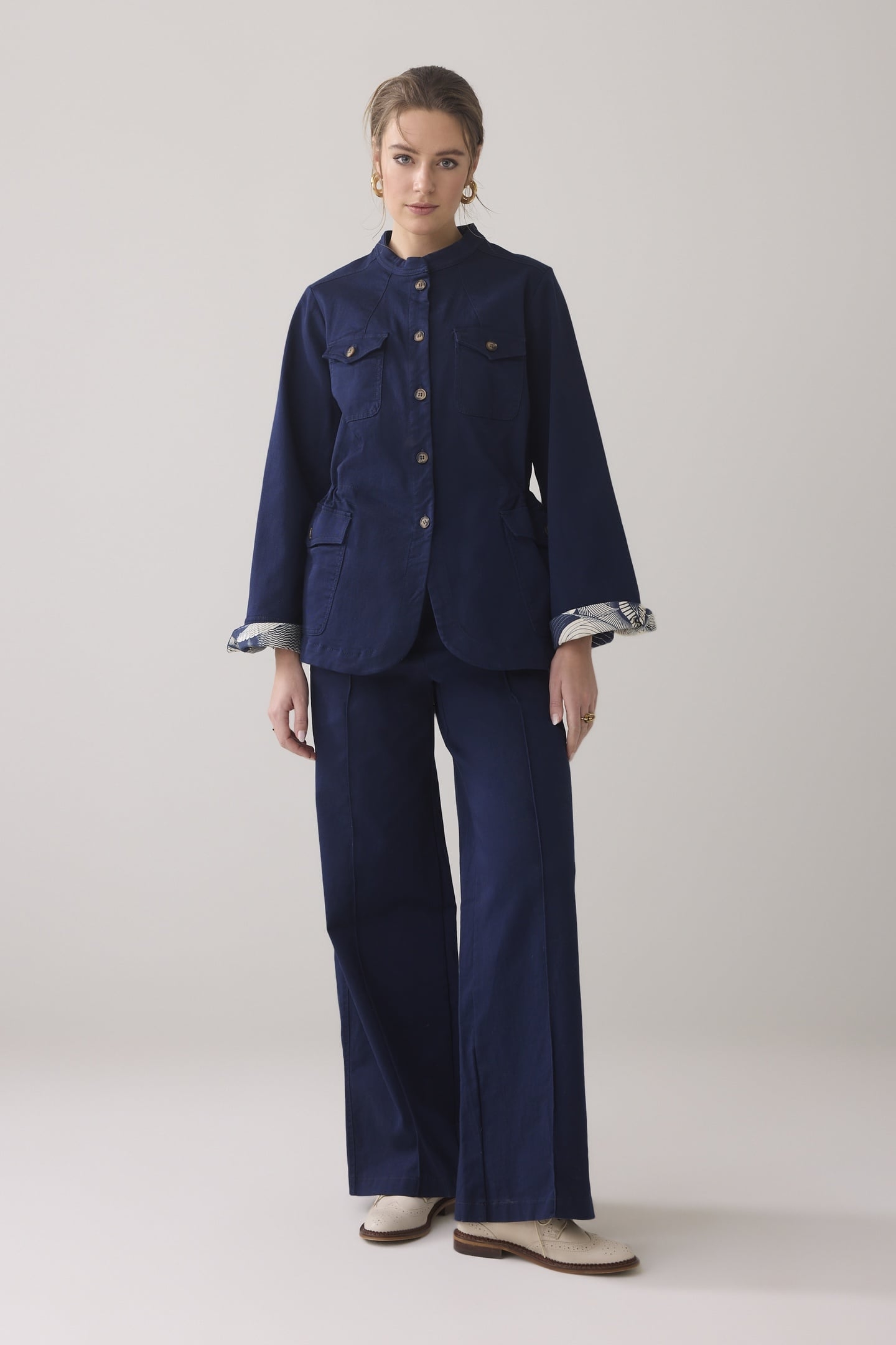 JACKET COTTON STRETCH NAVY NOIR 1