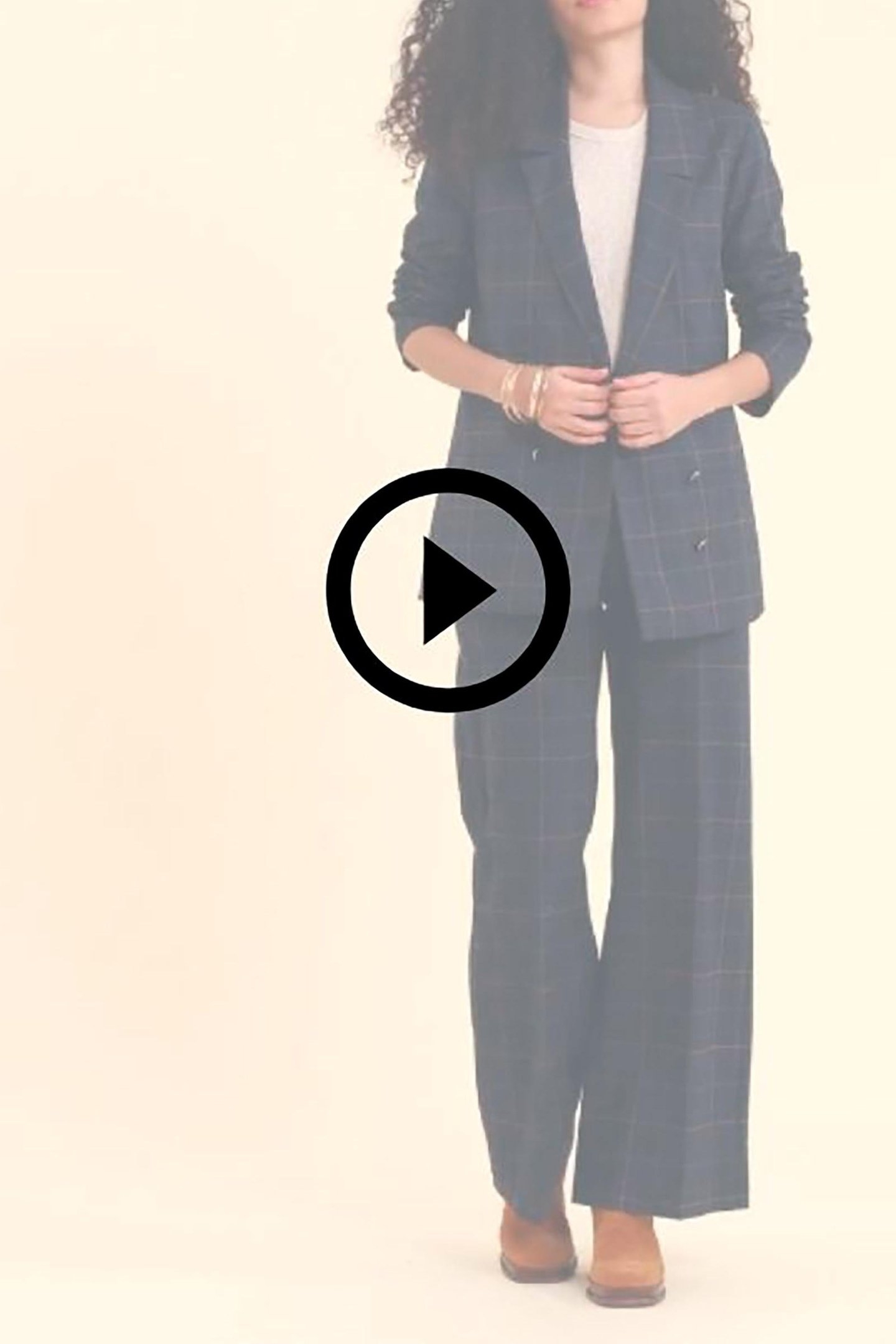 NAVY CHECK SUIT JACKET MARINE 3