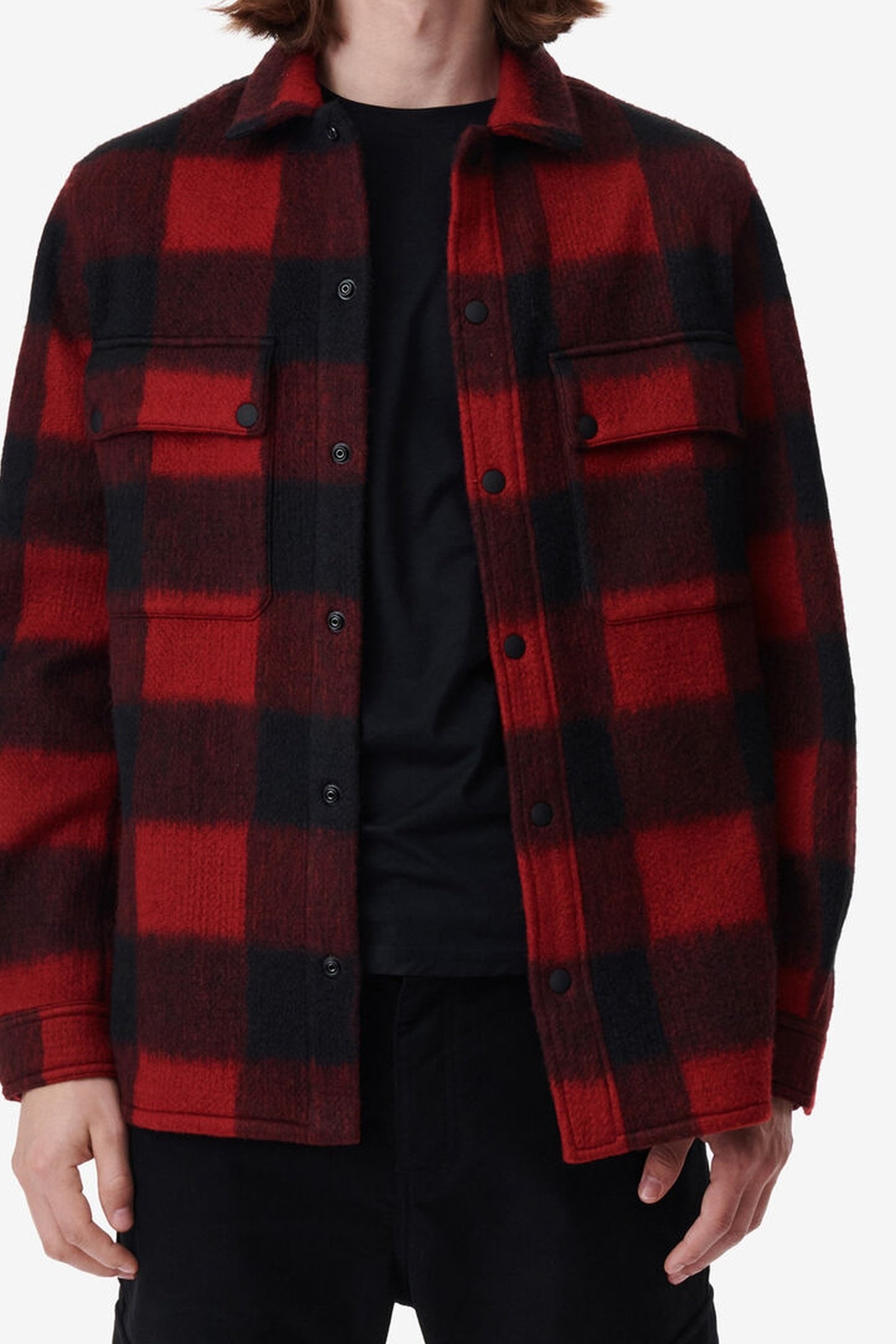 ILARIO OVERSHIRT MIXED RED 1