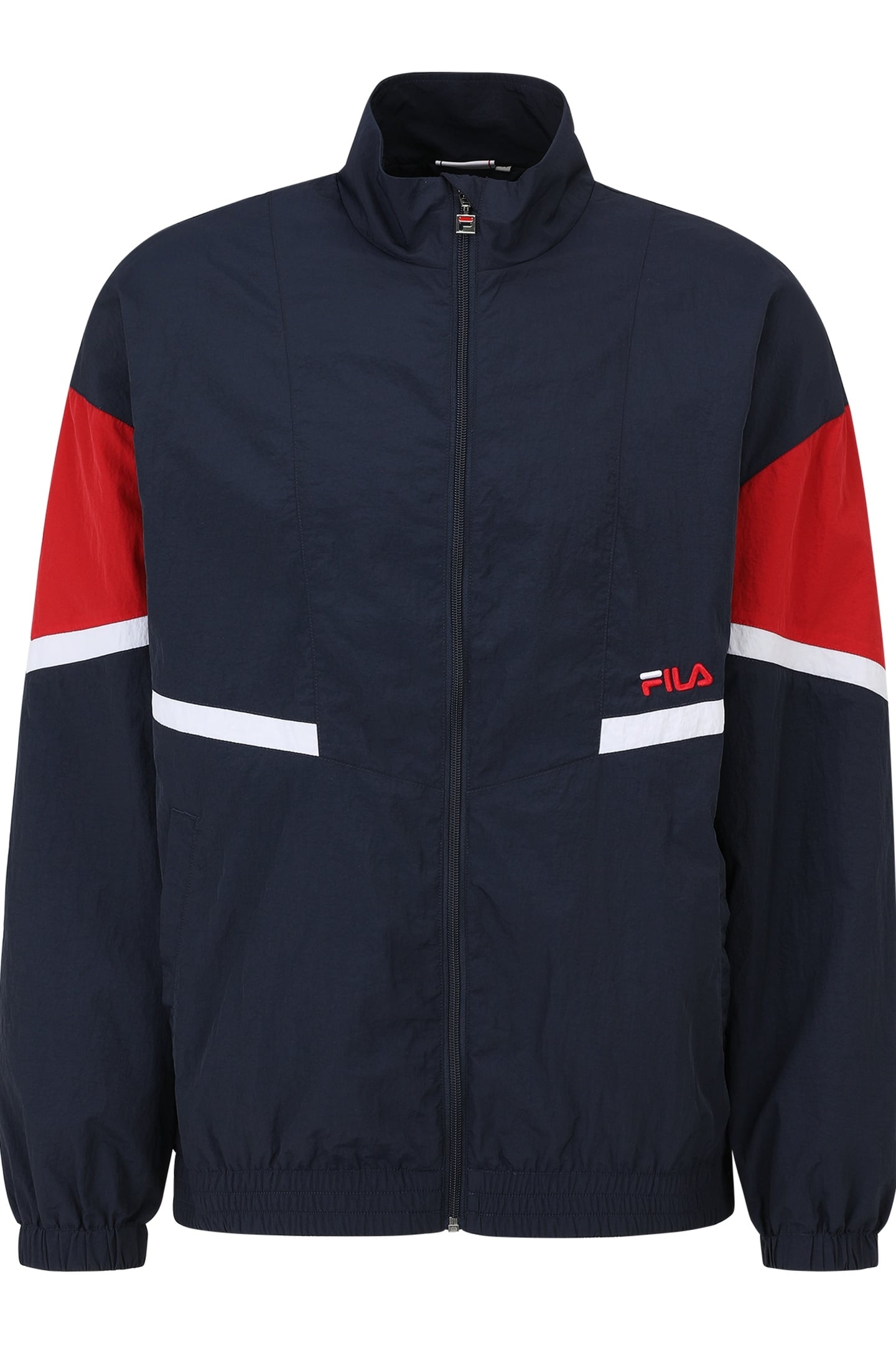 LOCHRISTI LOOSE TRACK JACKET BLACK IRIS-TRUE RED 4