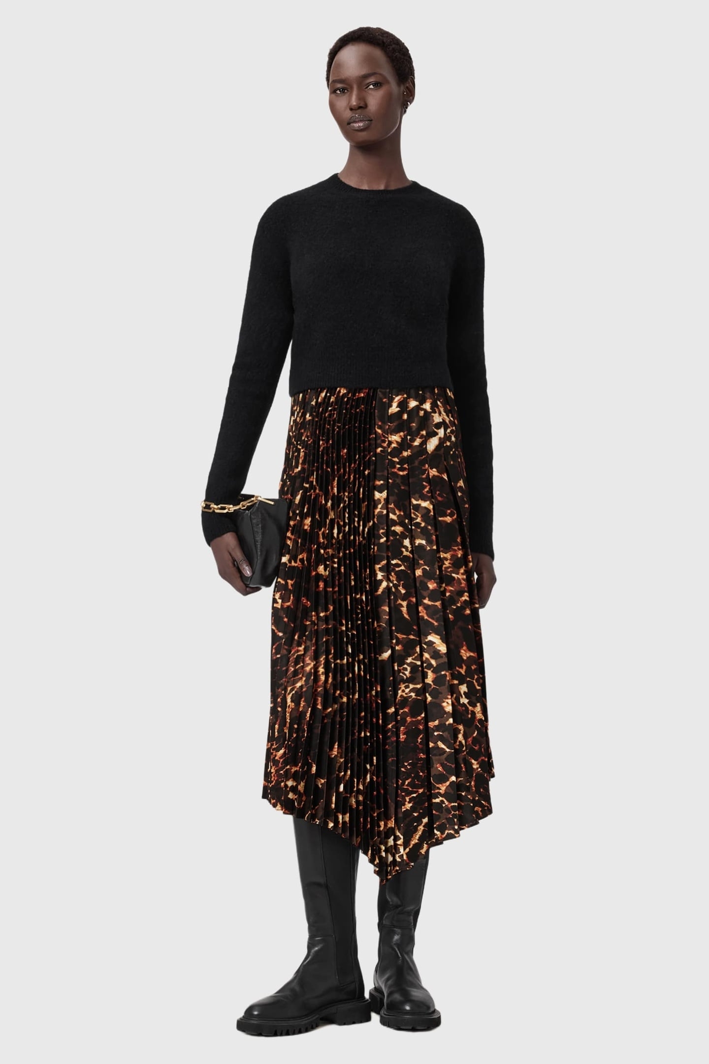 JAX PARDUS DRESS BLACK/BITTER BROWN 4