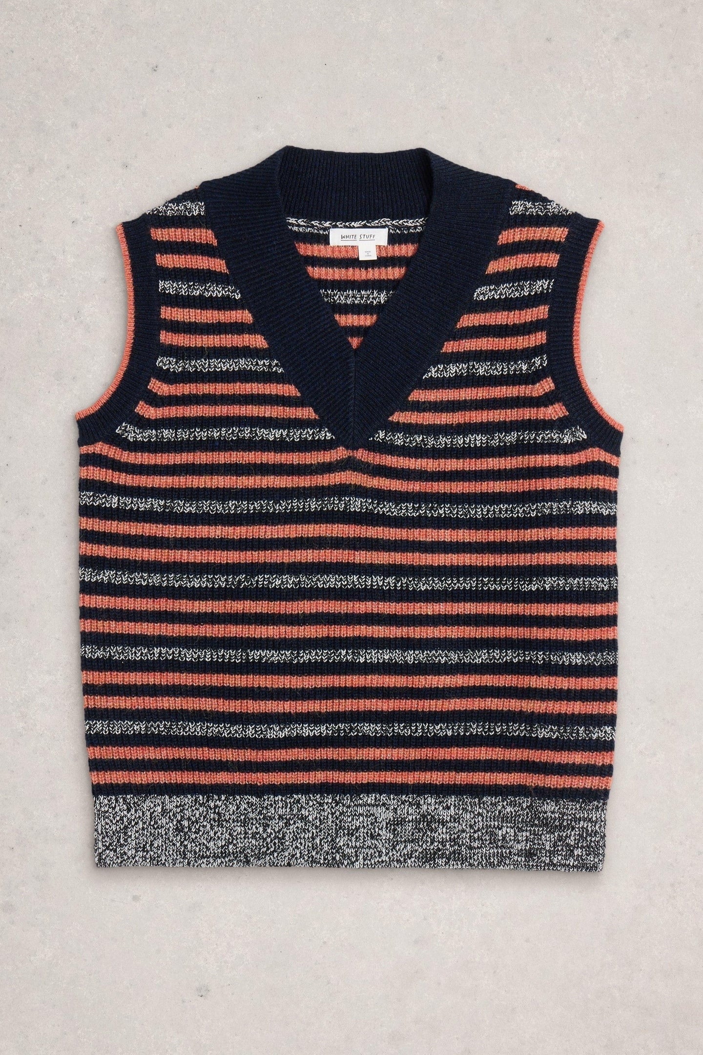 MEG STRIPE TANK NAVY MULTI 3