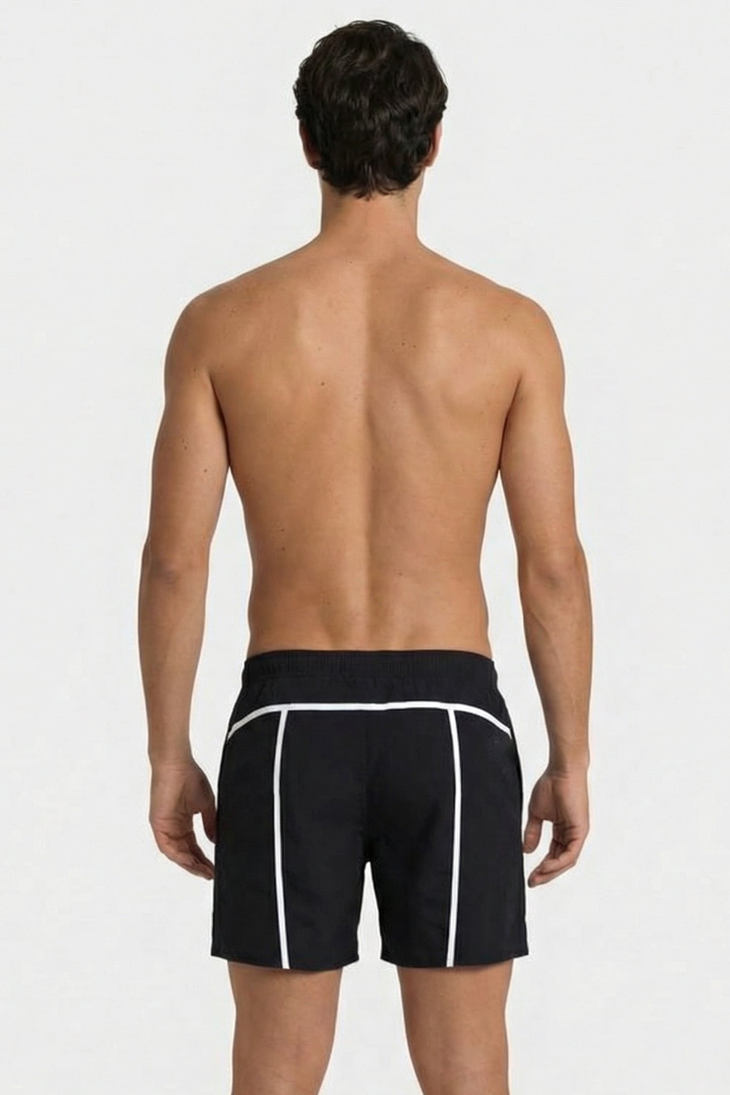 MEN'S ARENA PRO_FILE BEACH BOXER BLACK-WHITE 2