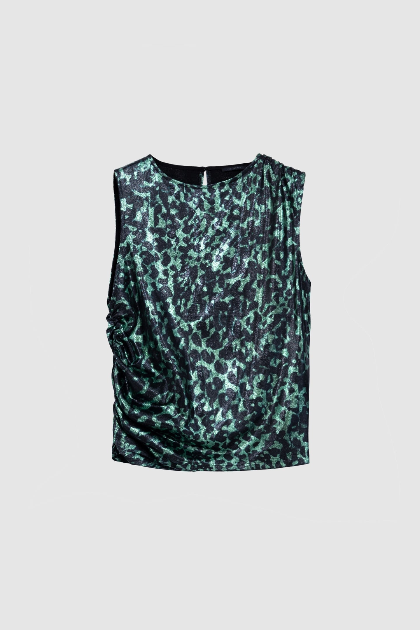 METALLIC CAMOUFLAGE PRINT GREEN TOP 3