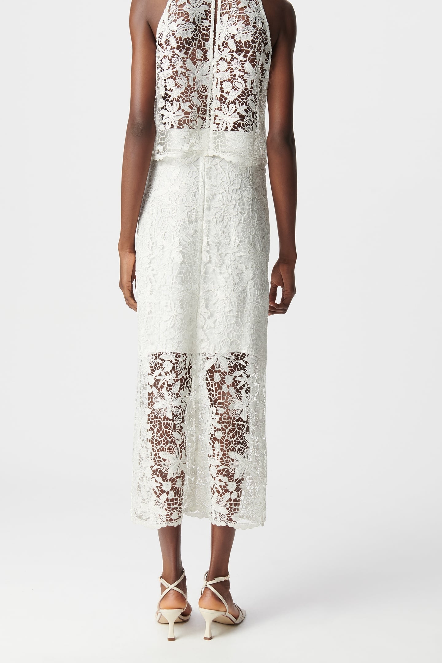 ALL-LACE WHITE MIDI SKIRT 4