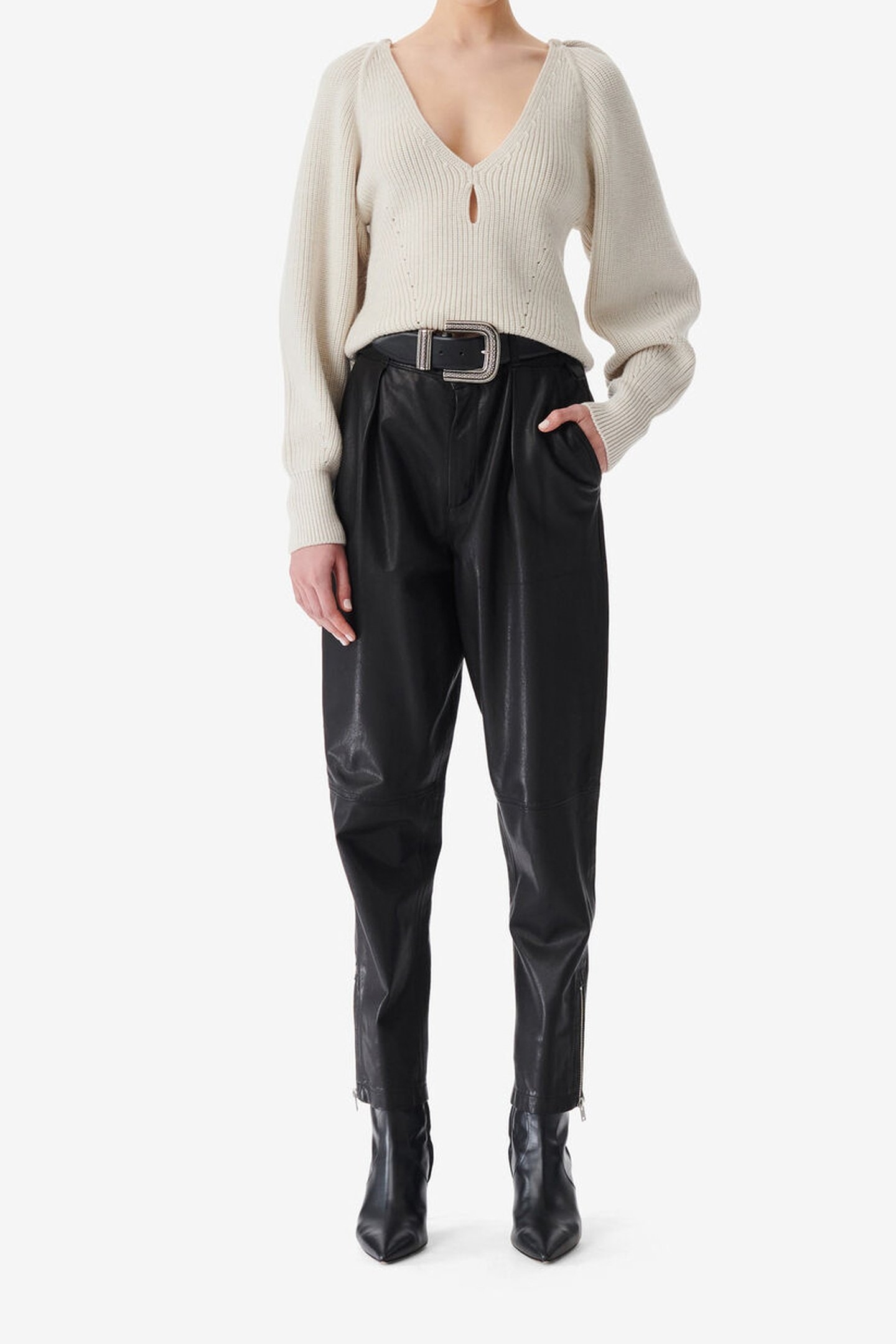 ADSILA PULLOVER ECRU/WHITE 2