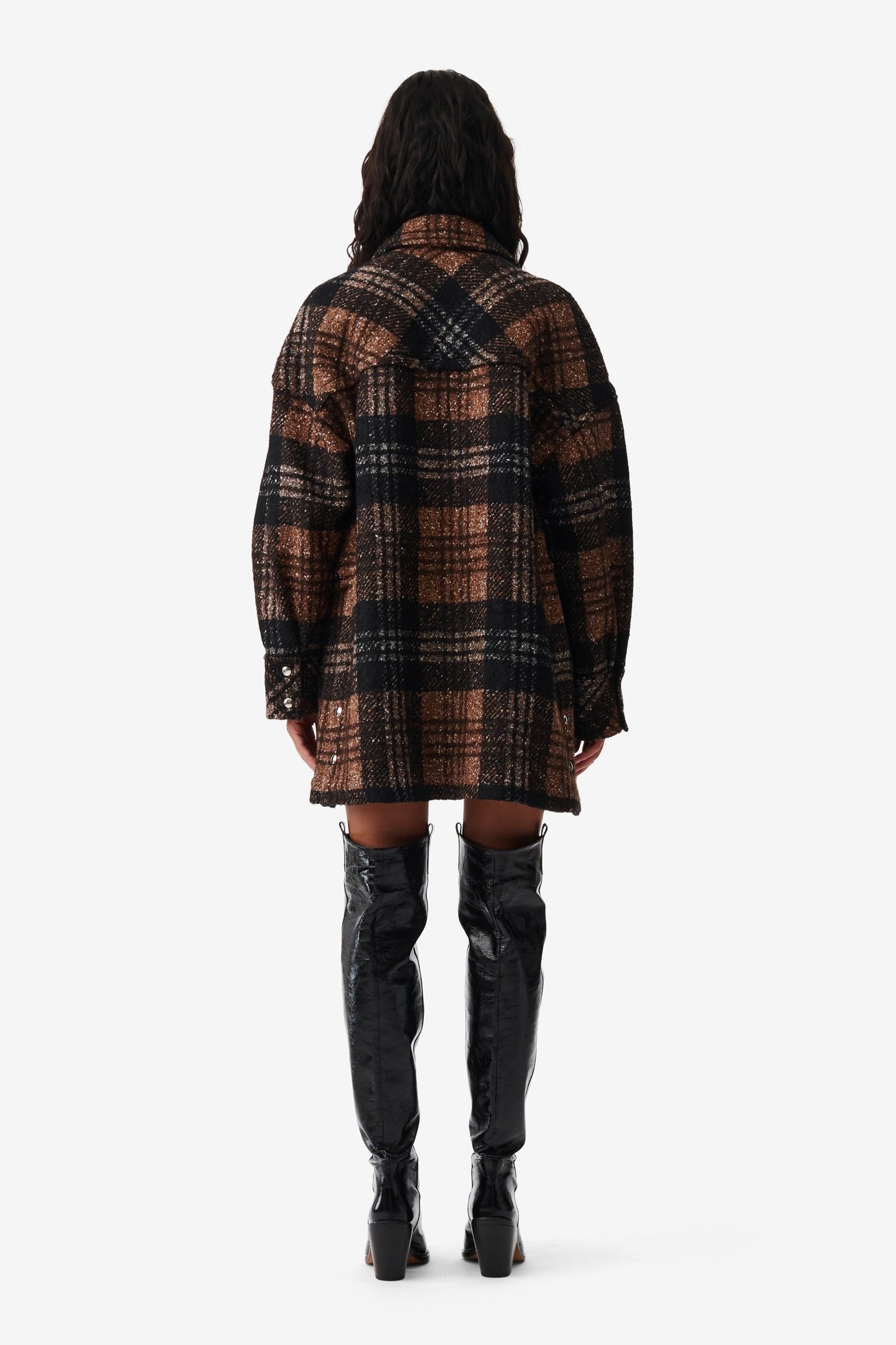 ZAHI OUTERWEAR BLACK/BROWN 3