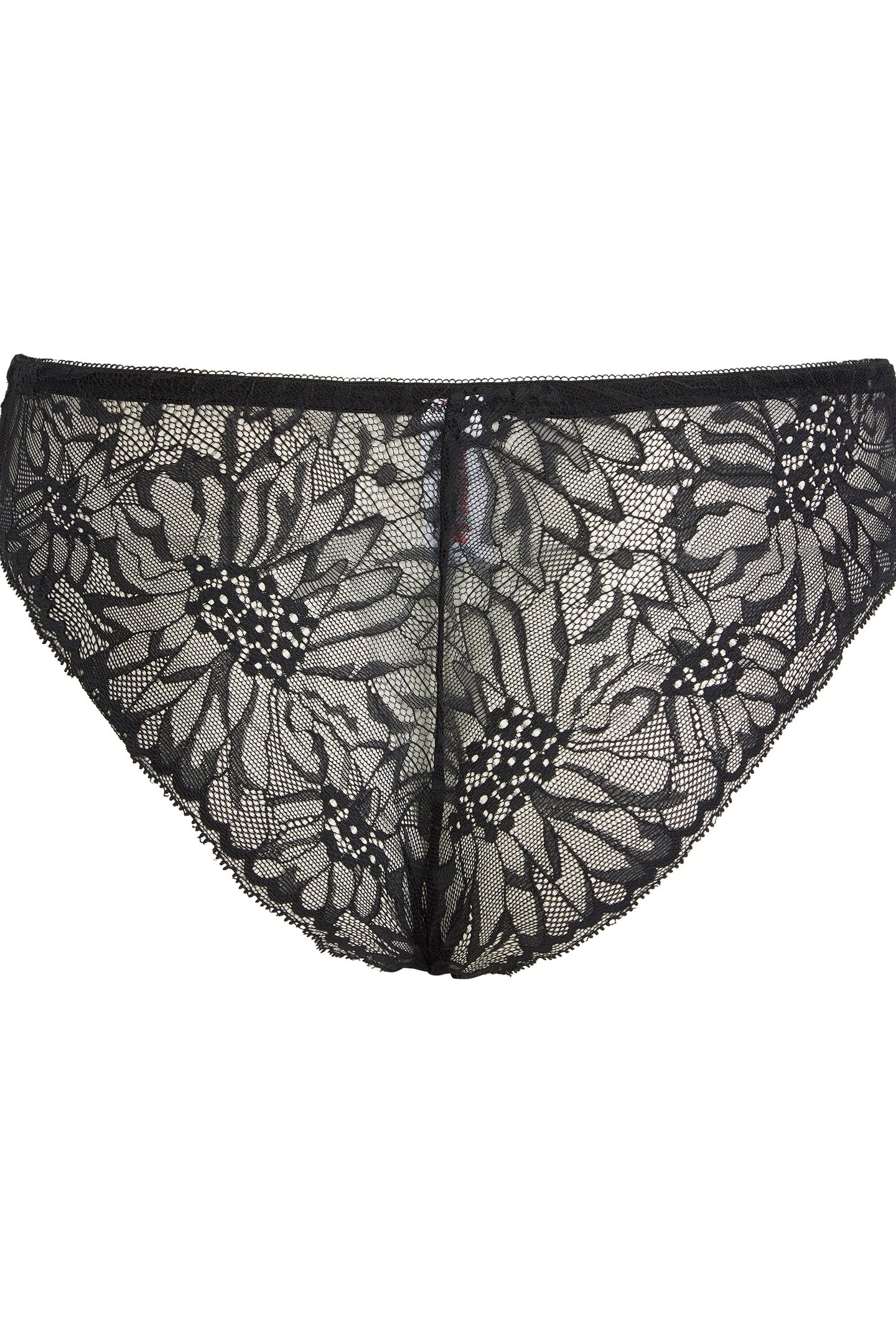 NELLY 3PK MESH AND LACE BRIEF CARMINE/ JET BLACK/CARMINE 5