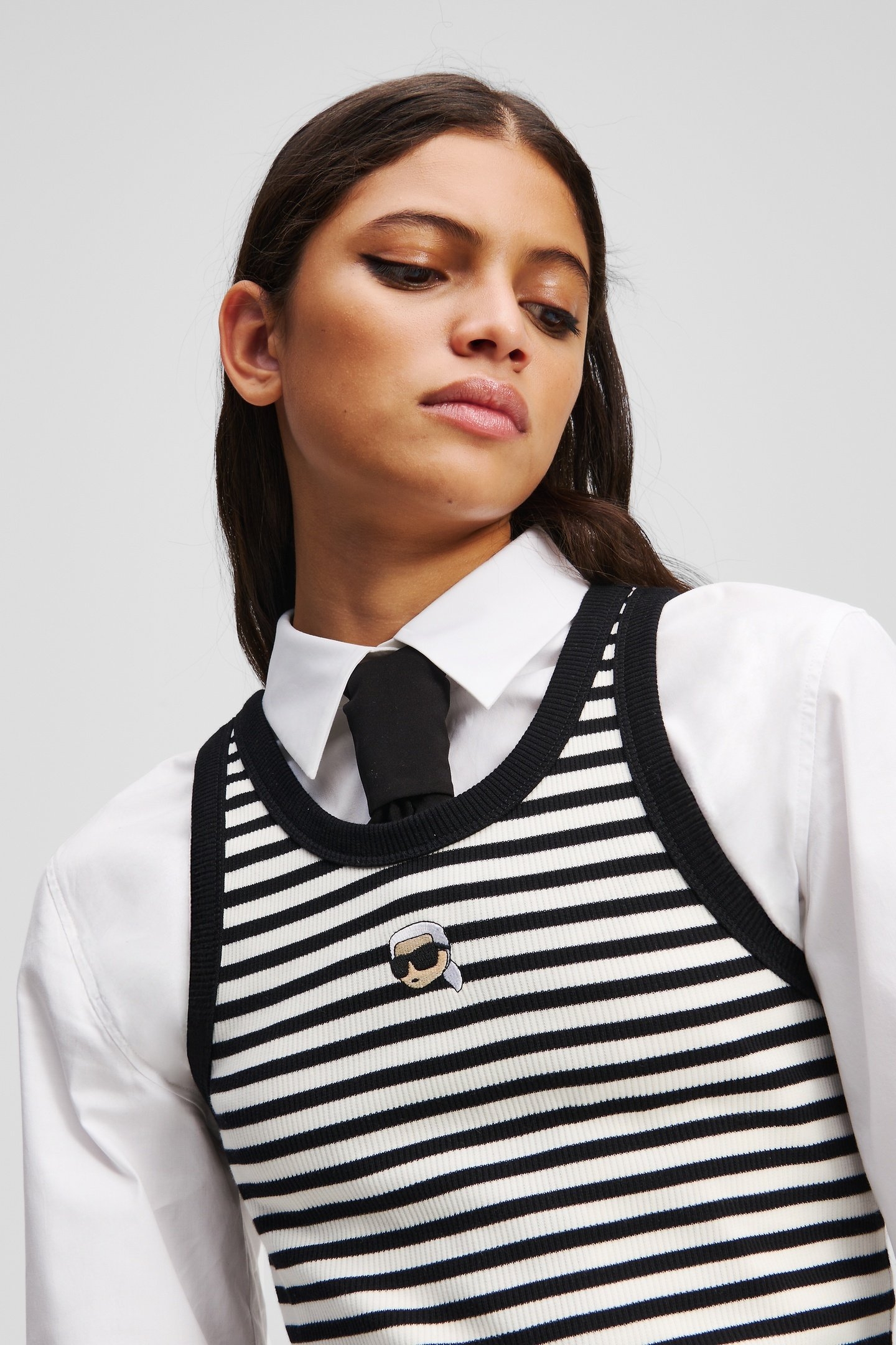 CANNOLI CREAM-BLACK IKON RIBBED TANK 5