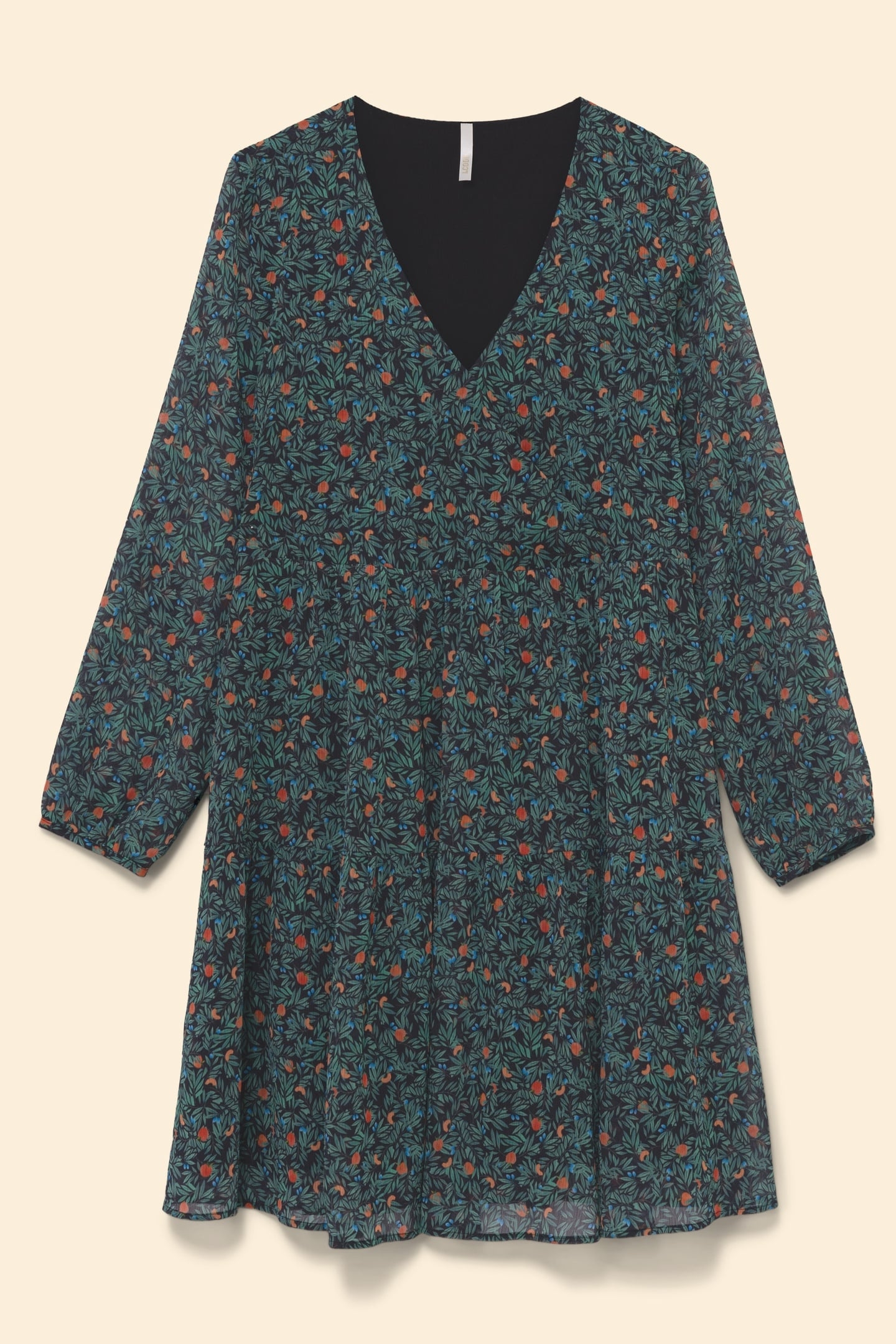 GREEN DRESS WITH SUMMER FRUIT PRINT GREEN 5