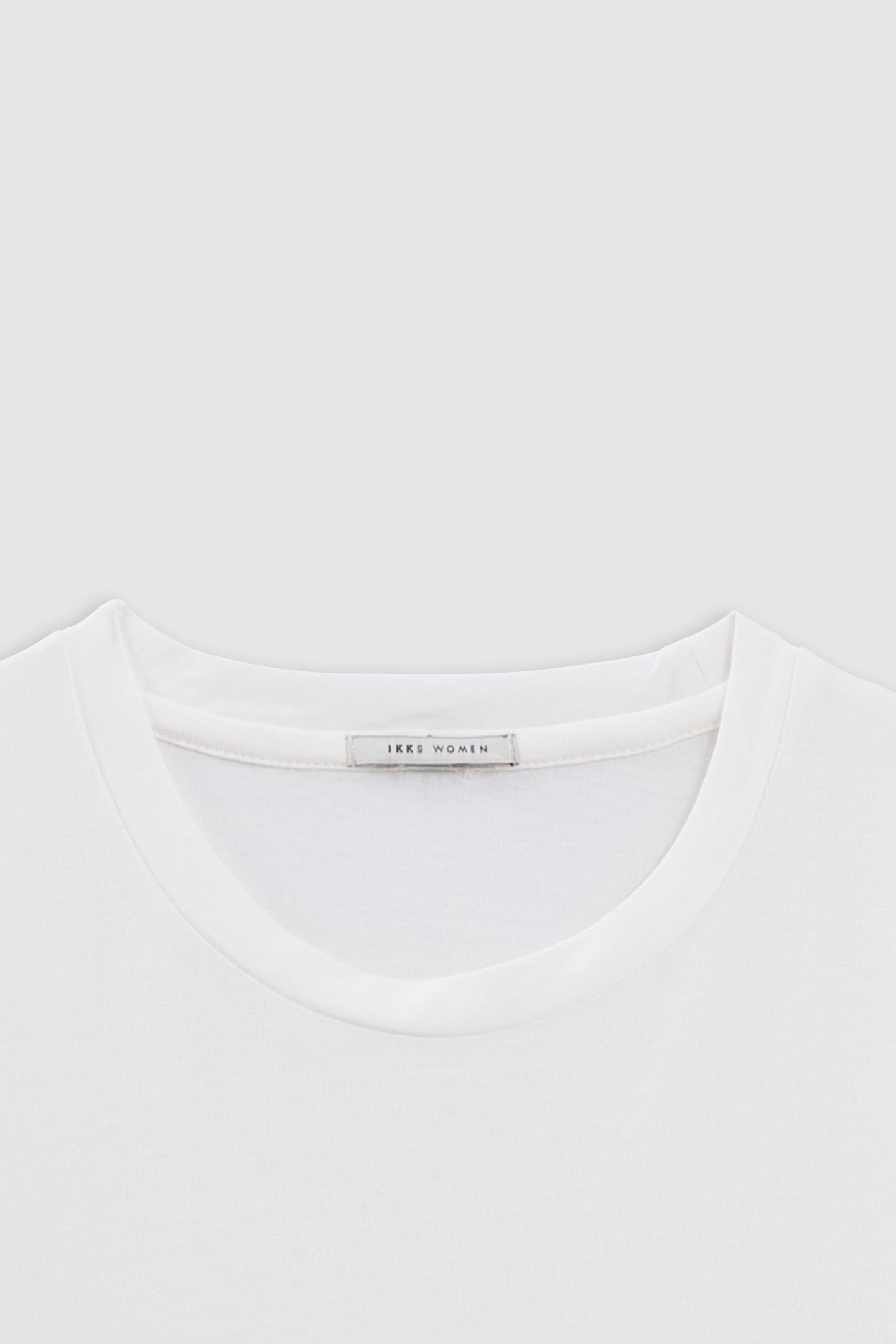 WHITE V-NECK T-SHIRT WITH SKULL IMAGE 3