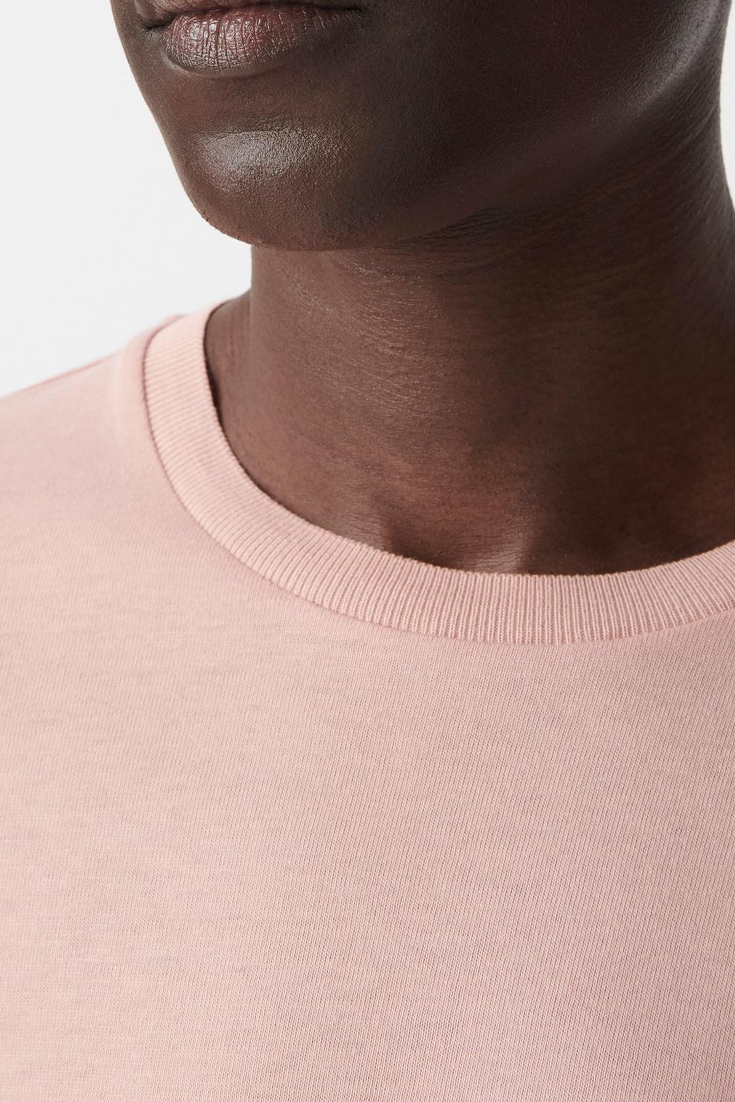 PINK COTTON MODAL CREW NECK T-SHIRT 6