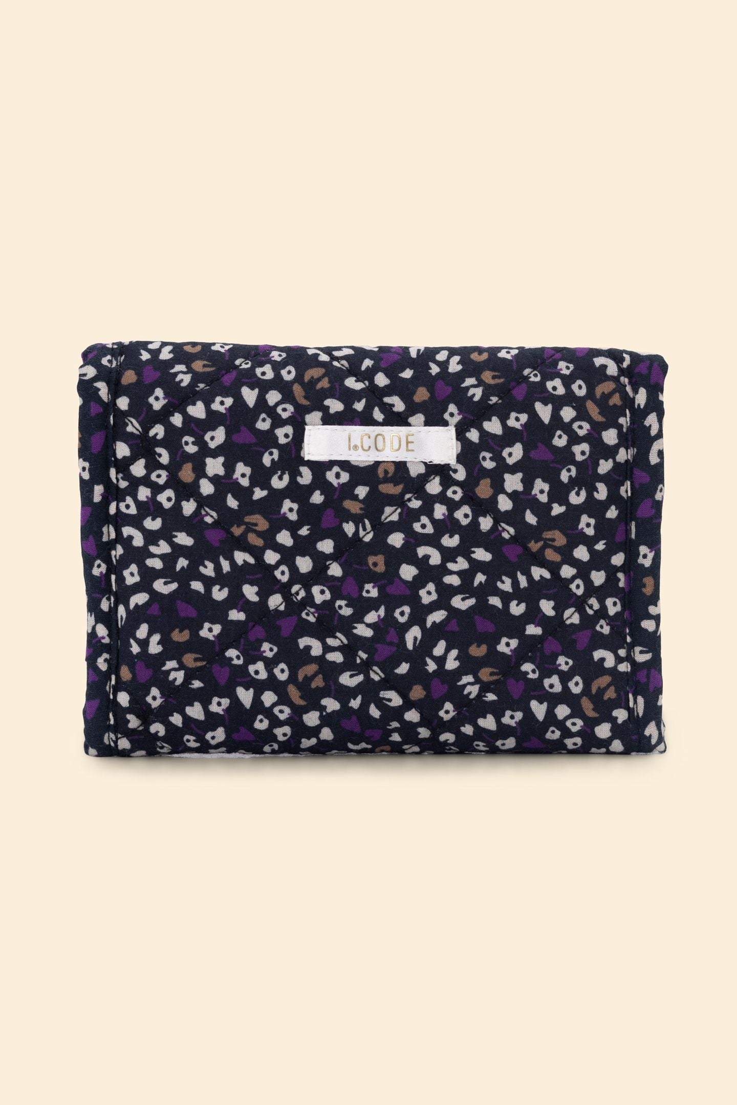 DARK PURPLE MICRO LEO FLORAL PRINT CLUTCH BAG DARK PURPLE 3