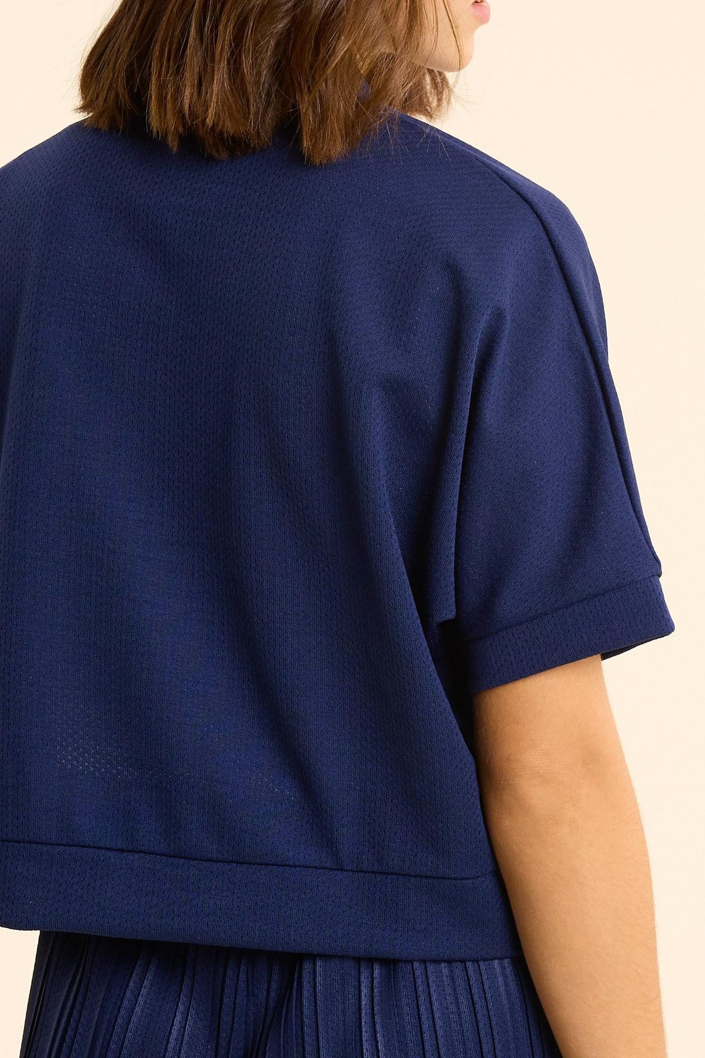 INDIGO TECH KNIT ZIPPED TOP INDIGO 4