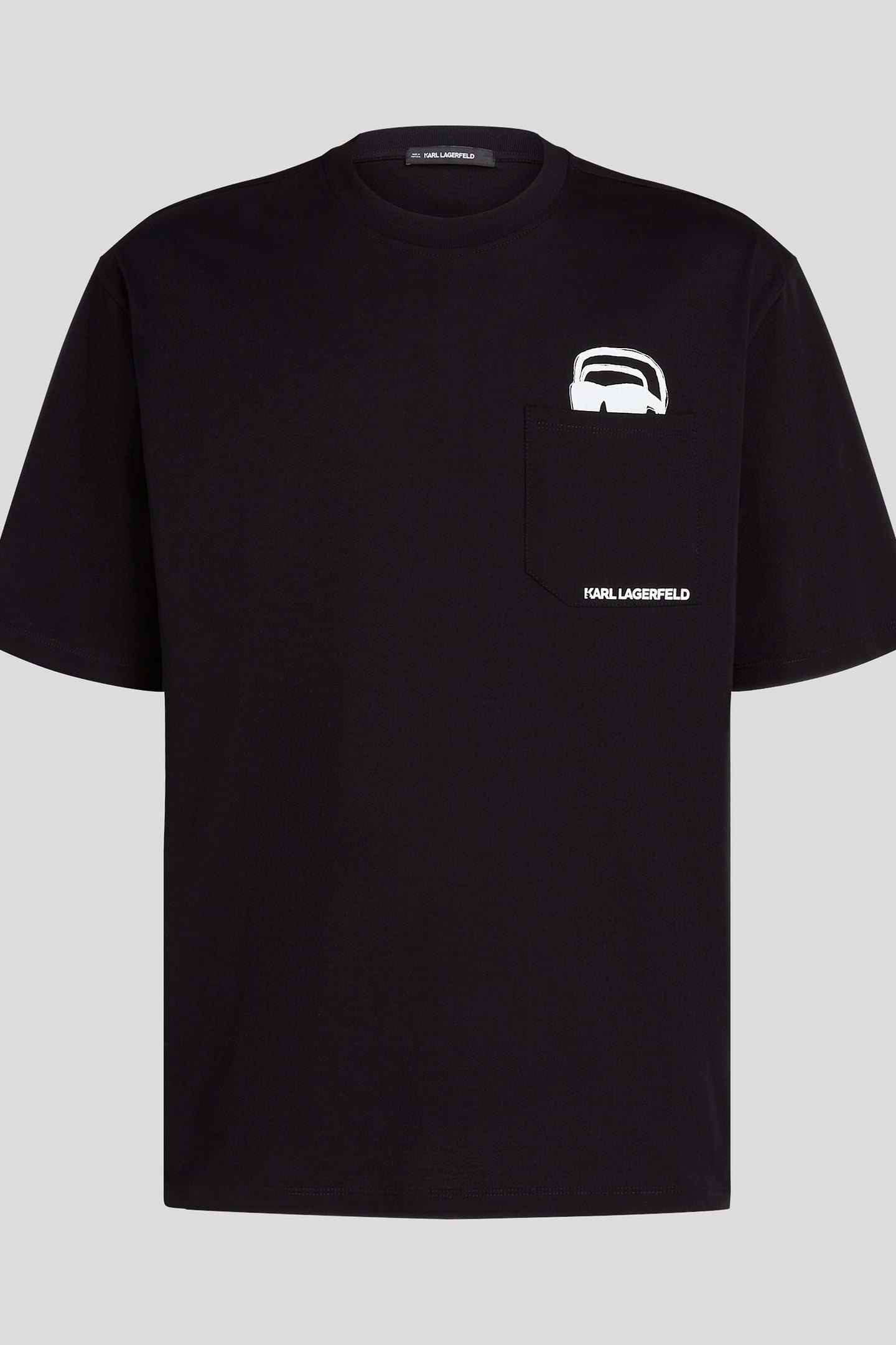BLACK IKON OUTLINE POCKET T-SHIRT 5