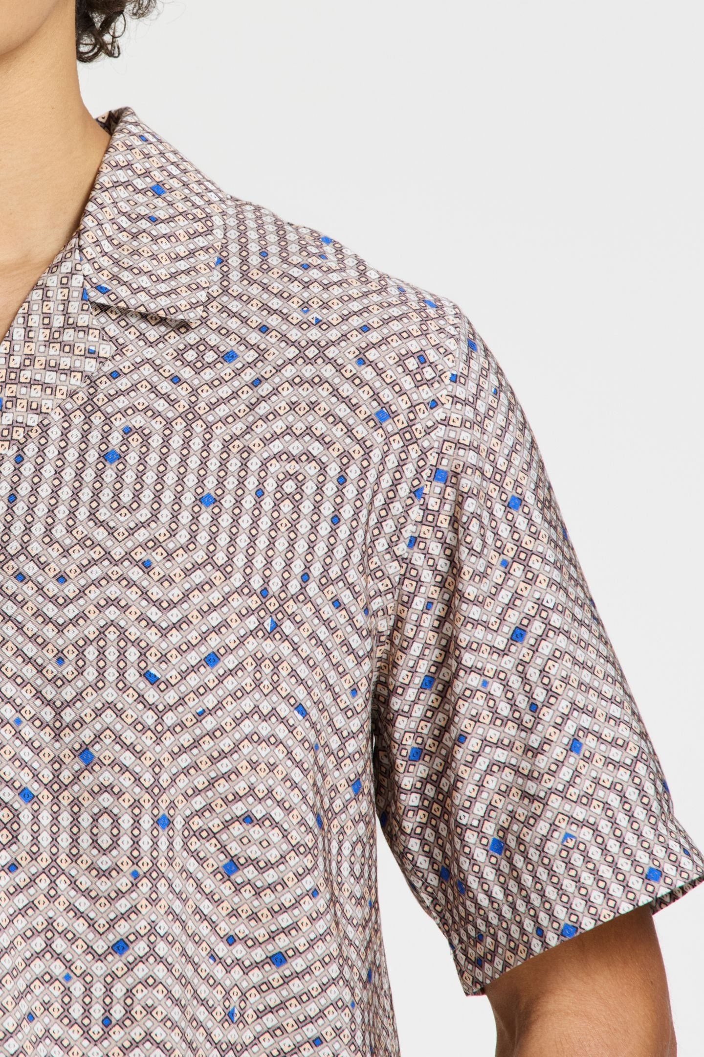 VIC SHORT SLEEVE SHIRT GEO STORM BEIGE GEO STORM 7