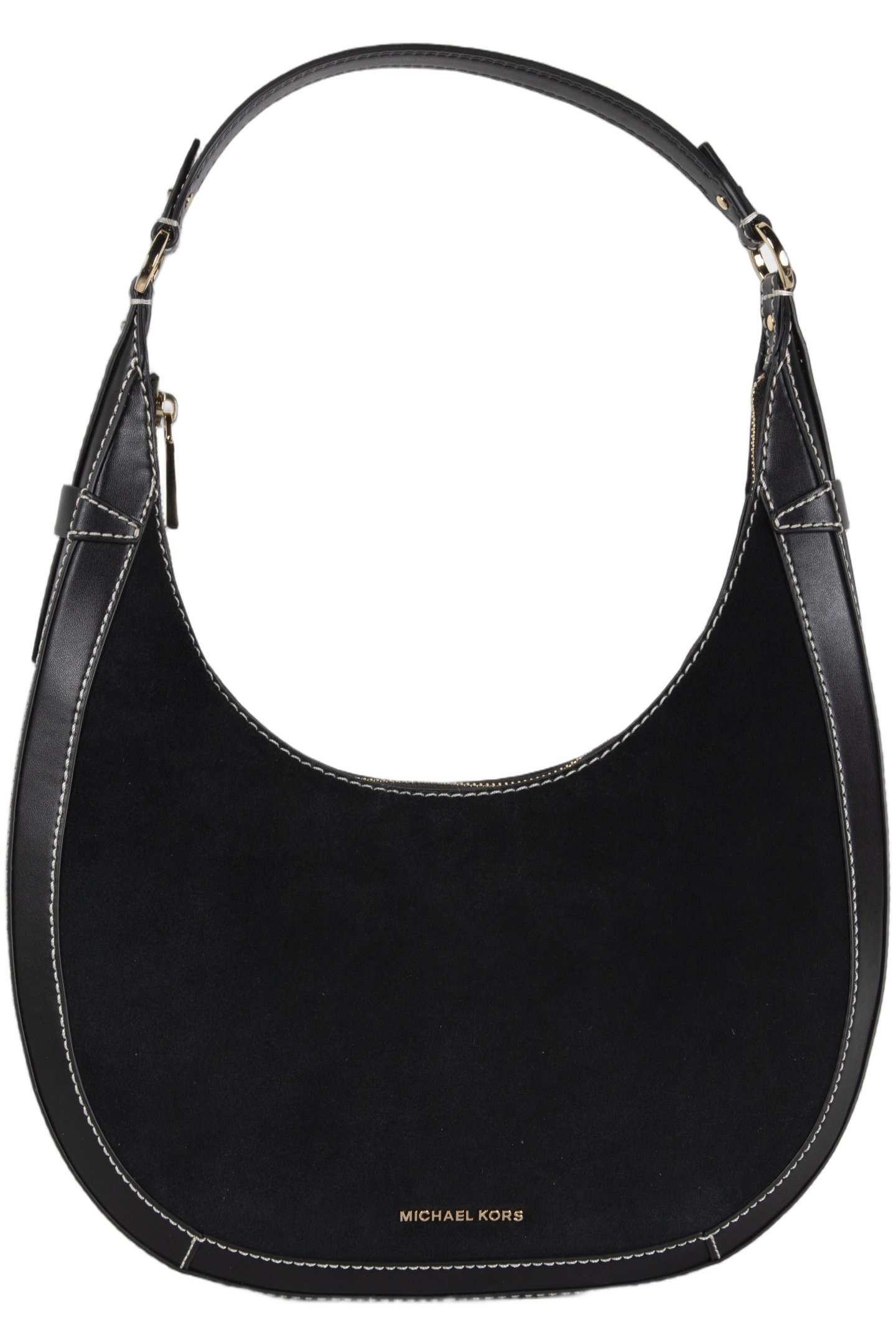 LARGE CRESCENT HOBO SHOULDER BAG BLACK 2