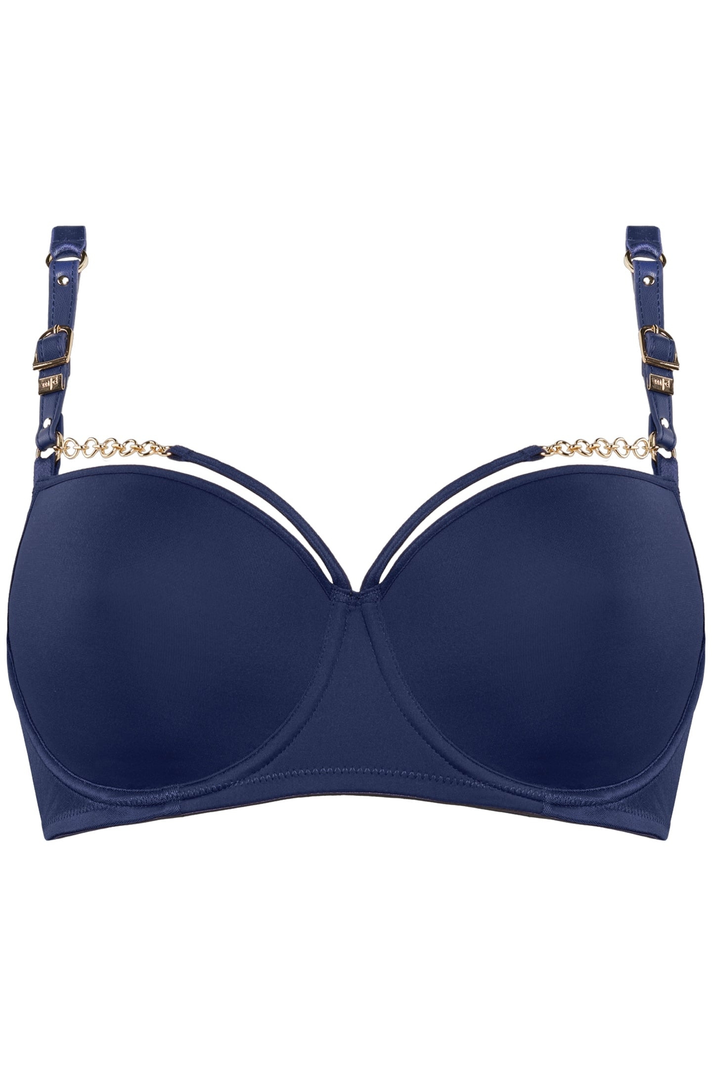 MORANA DARK SKY BLUE PLUNGE BALCONY BRA 2