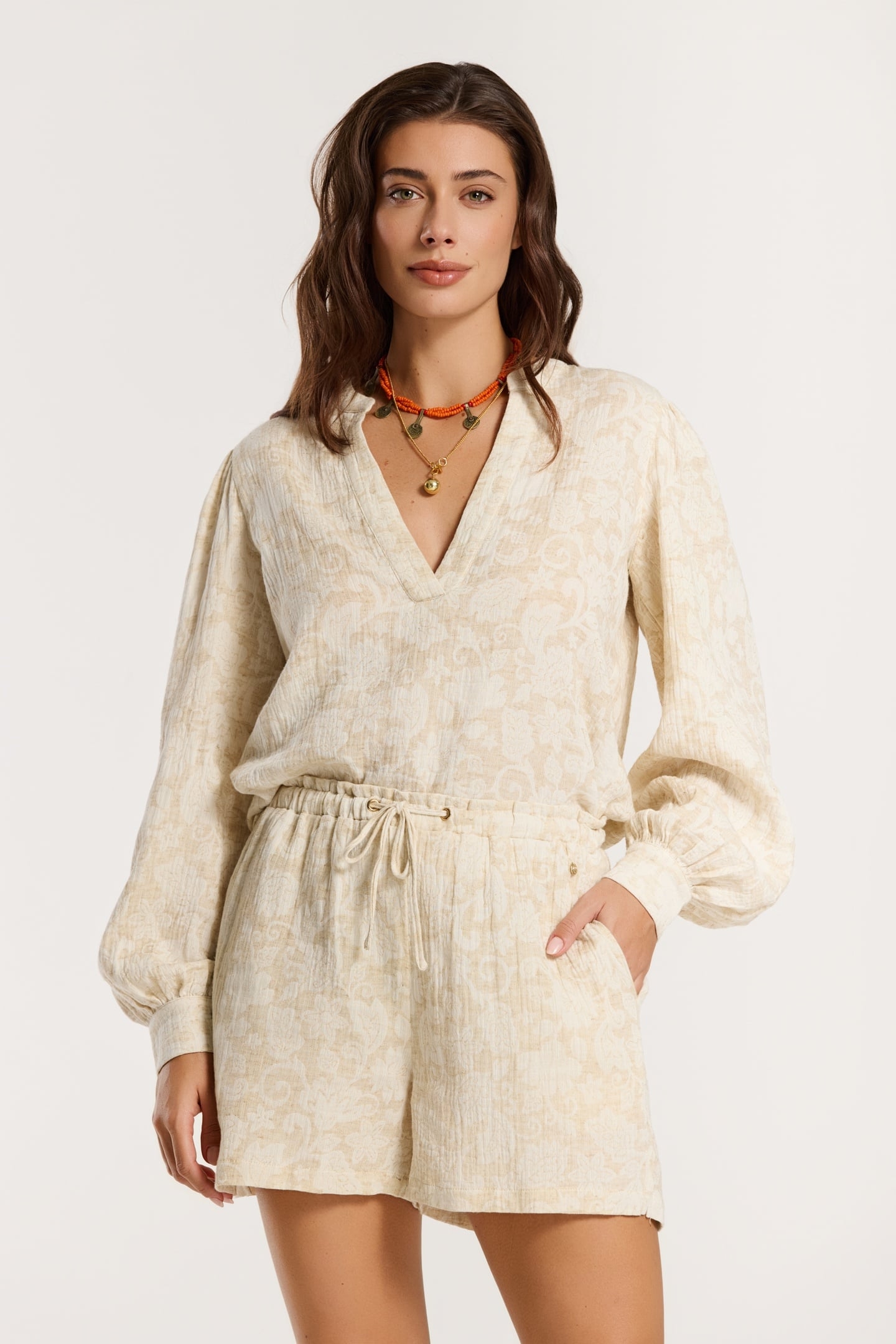 MILA SHORTS BOHEMIAN JACQUARD WHITE BOHEMIAN JACQUARD 5