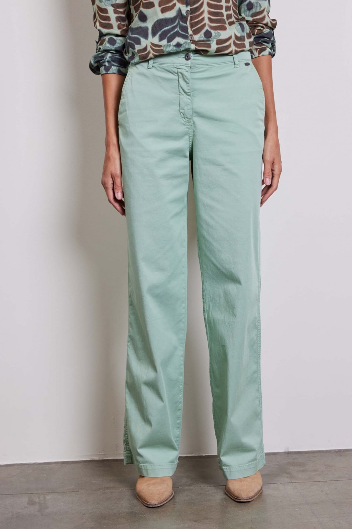 WIDE LEG PANTS ROYCE IN GRANITE GREEN 2
