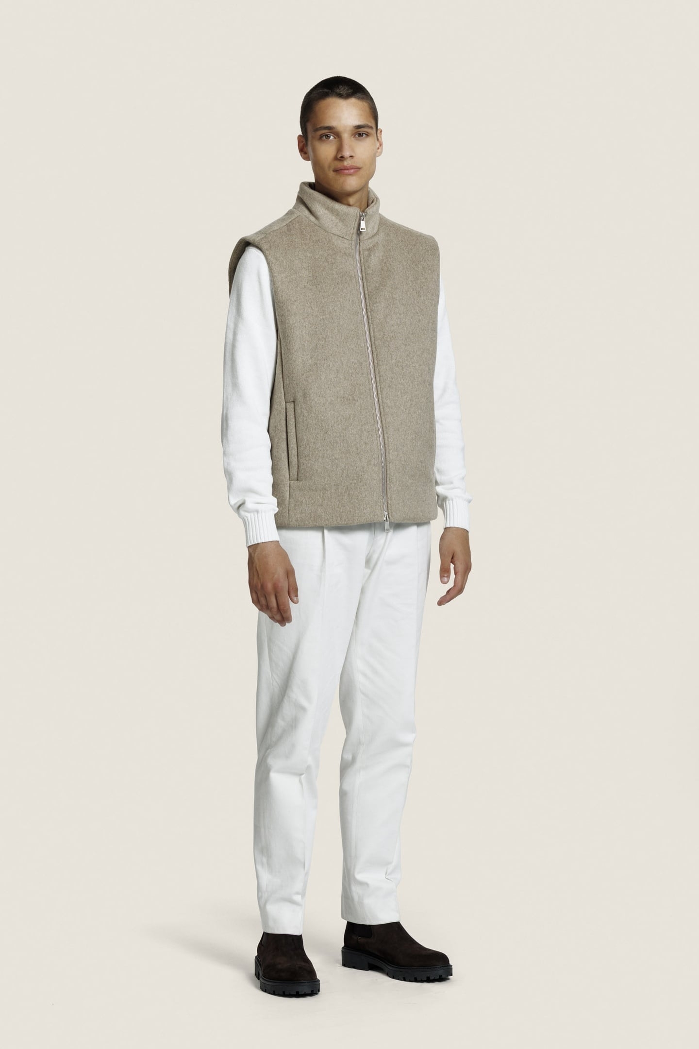 AXEL BODYWARMER D. BEIGE MELANGE 1